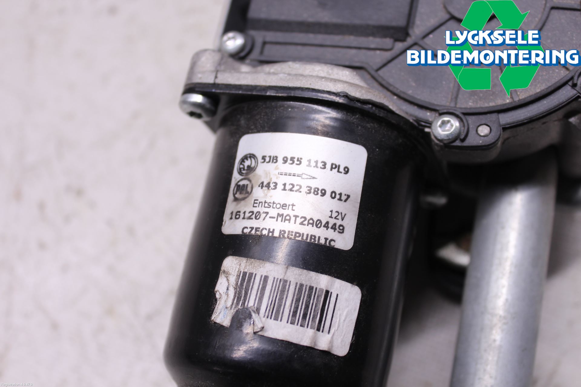 Skoda RAPID Torkarmotor Vindruta