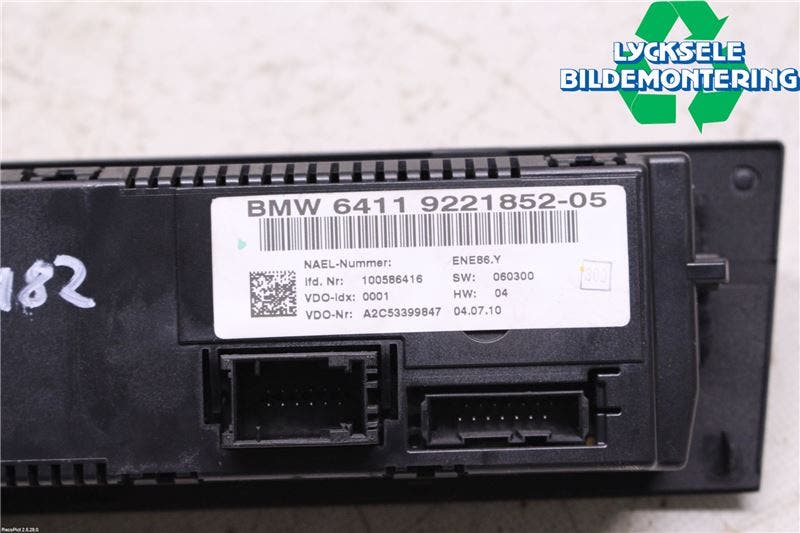 BMW 1 E82/88 Coupé/Cab 06-13 Ac Styrenhet Ac Manöveren