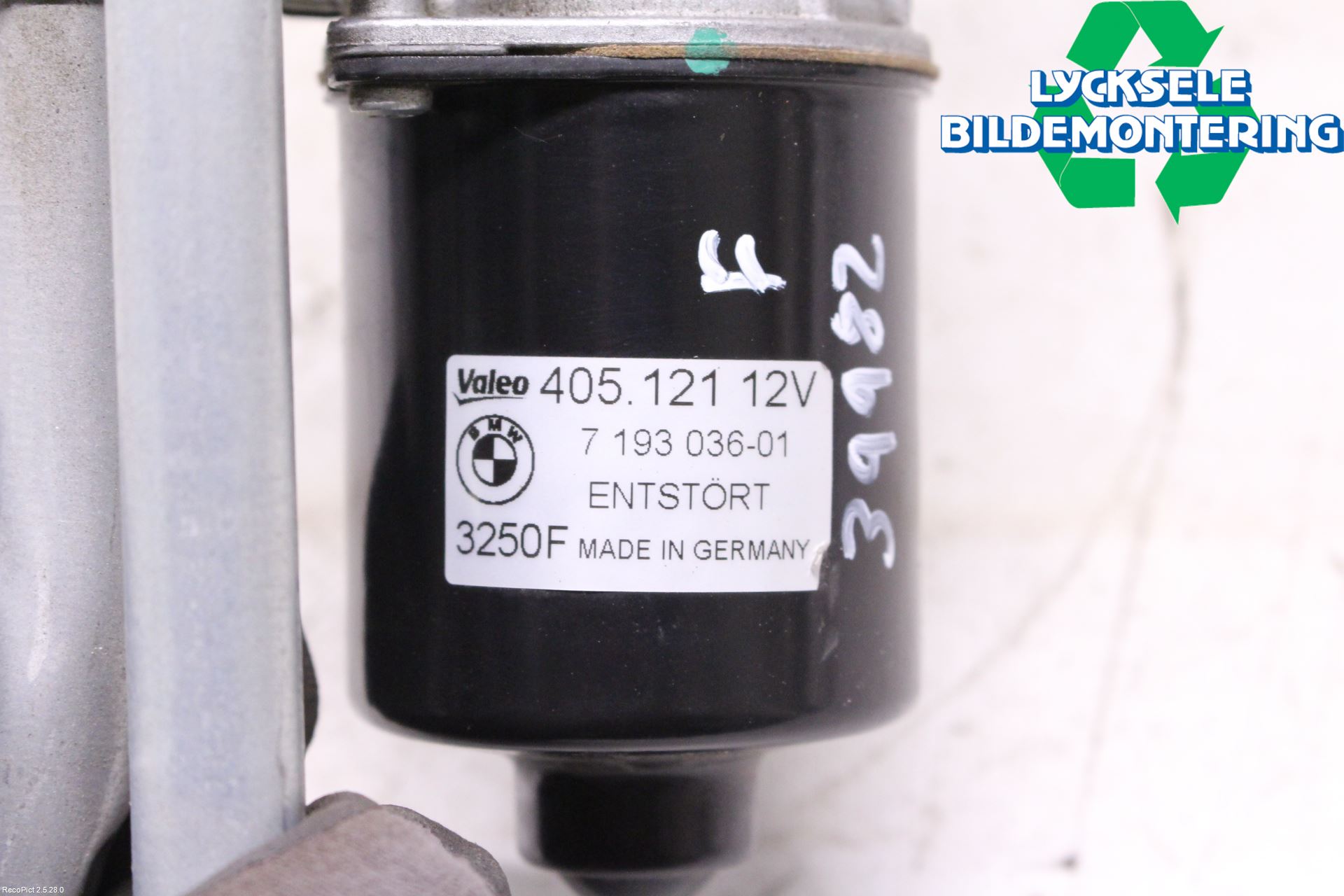 BMW 1 E82/88 Coupé/Cab 06-13 Torkarmekanism Vindruta