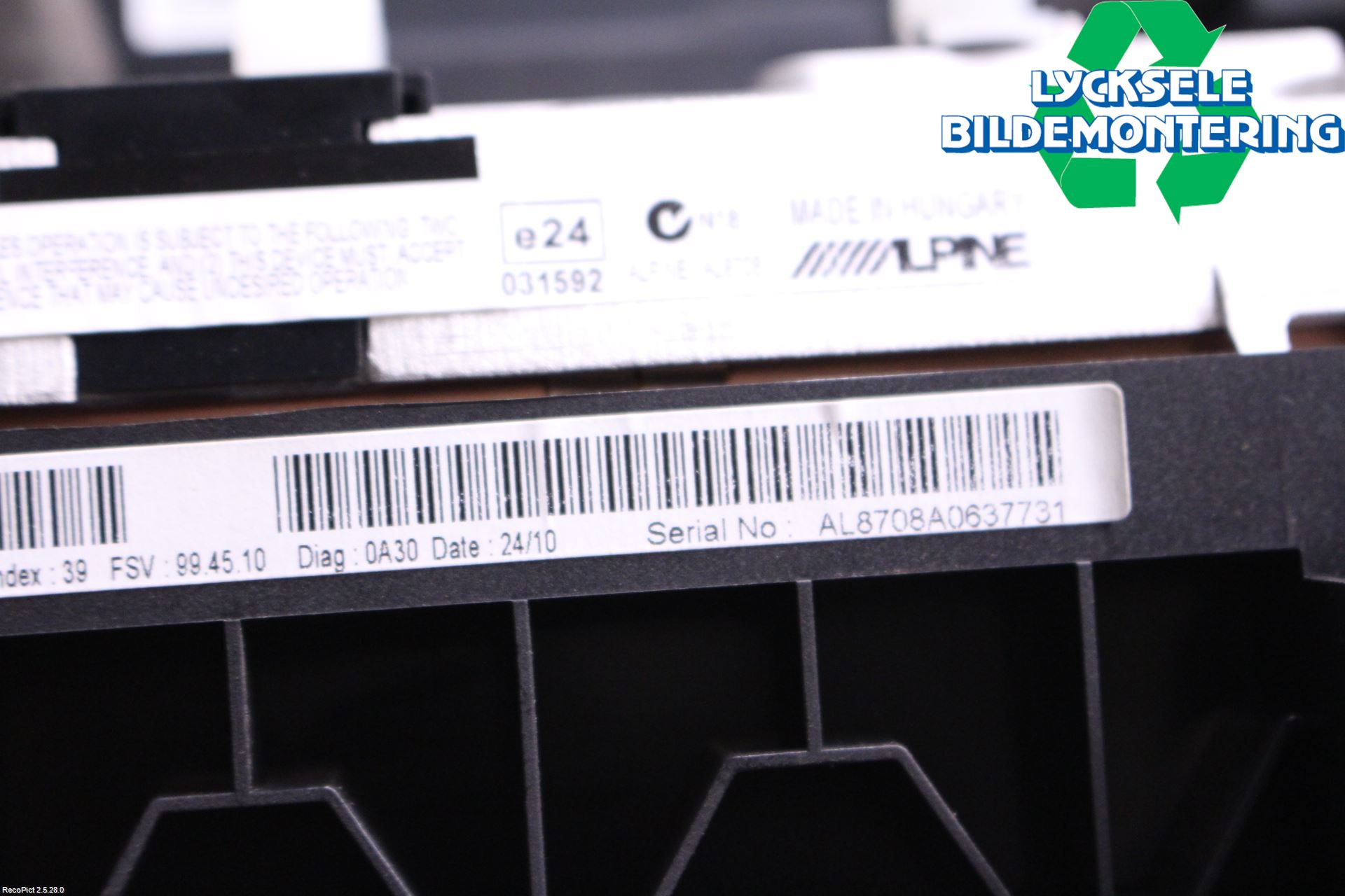 BMW 1 E82/88 Coupé/Cab 06-13 Bildskärm