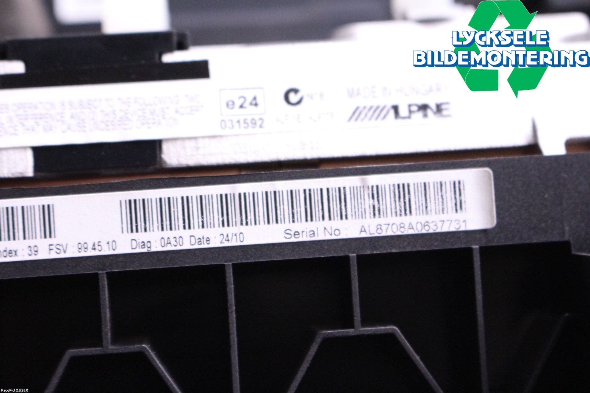 BMW 1 E82/88 Coupé/Cab 06-13 Bildskärm