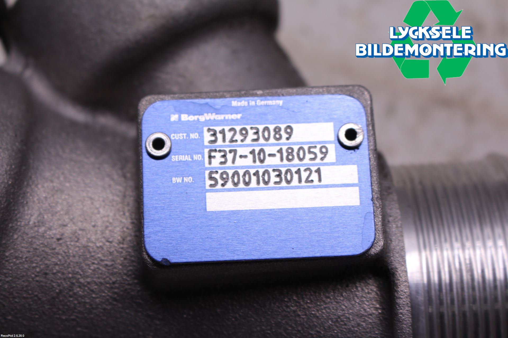 Volvo XC70 08-13 Laddluft-Intercoolerrör