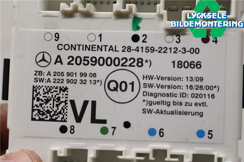 Mercedes-Benz MB C-KLASS (W205) 14-21 Styrenhet Dörr