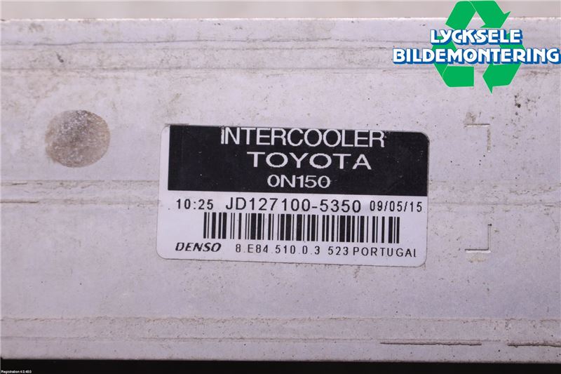 Toyota AURIS 10-12 Laddluft-Intercooler Kyl