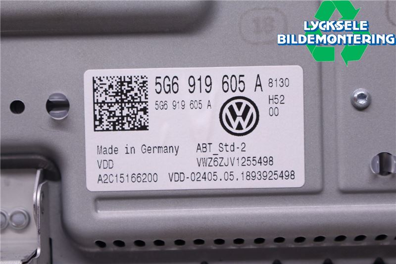 Volkswagen VW GOLF / E-GOLF VII 13-20 Cd Radio - Multimediapanel