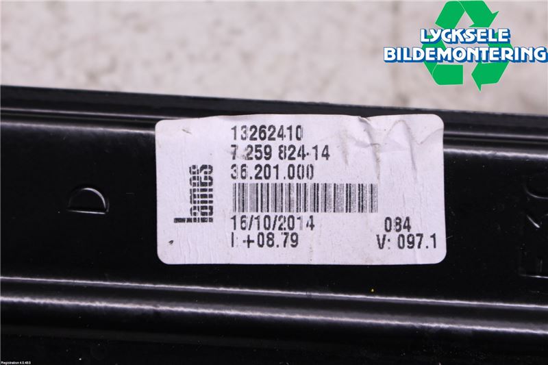BMW 3 F30/F31/F80 12-19 Fönsterhissmekanism