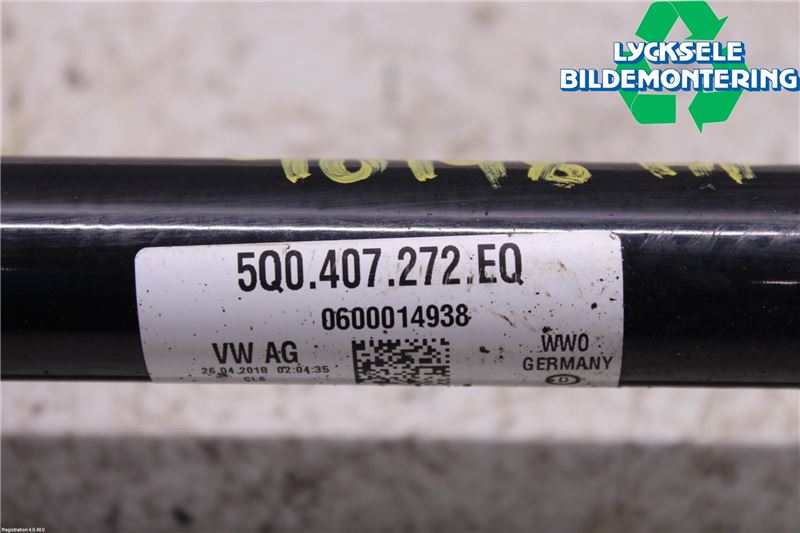 Volkswagen VW GOLF / E-GOLF VII 13-20 Drivaxel Fram Höger