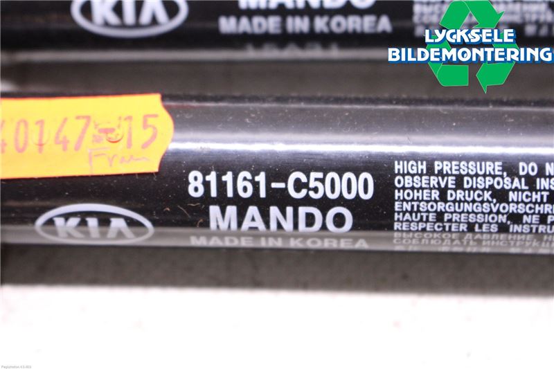 Kia SORENTO 15-20 Gasfjäder Motorhuv