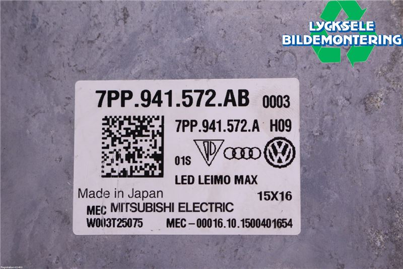 Volkswagen VW PASSAT 15-19 Styrenhet Strålkastare