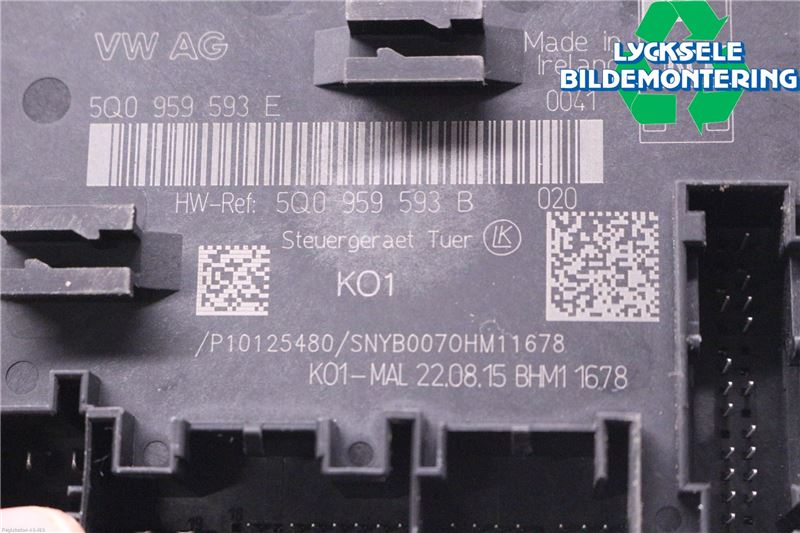 Volkswagen VW PASSAT 15-19 Styrenhet Dörr