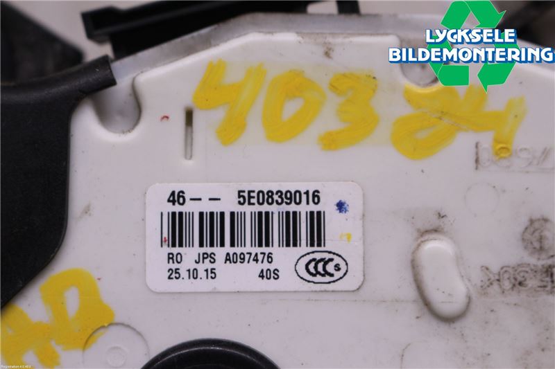 Volkswagen VW PASSAT 15-19 Låskista-Dörrlås