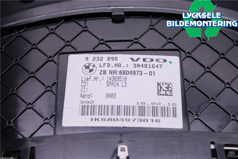 BMW 3 F30/F31/F80 12-19 Instrument Komb