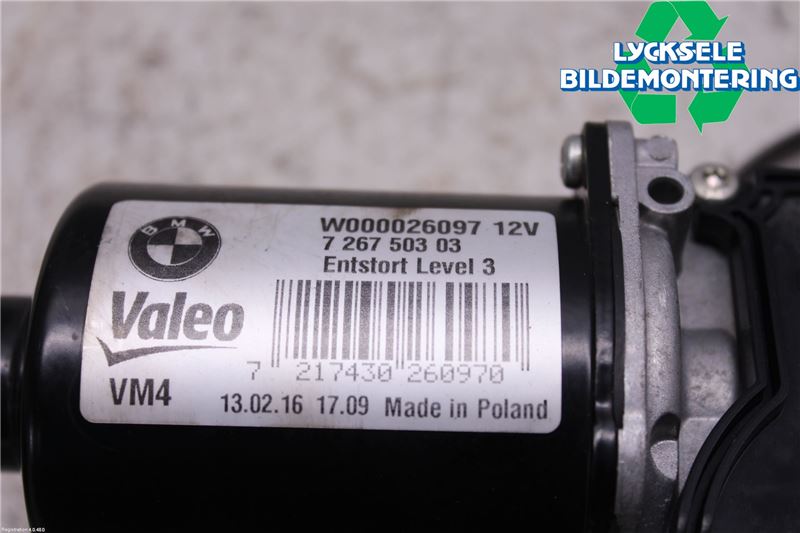 BMW 3 F30/F31/F80 12-19 Torkarmotor Vindruta