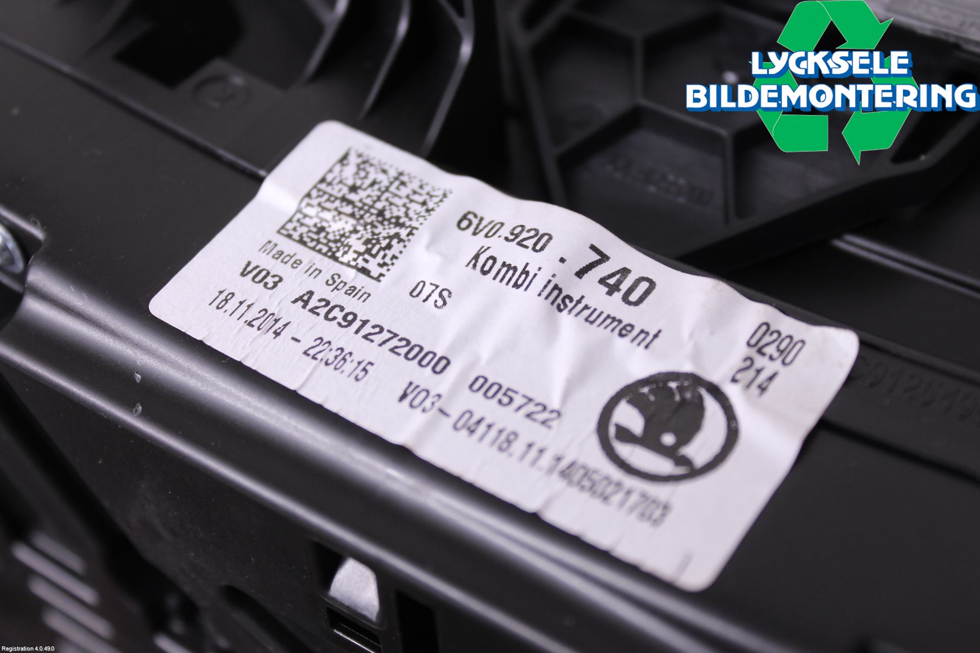 Skoda FABIA 15-21 Instrument Komb