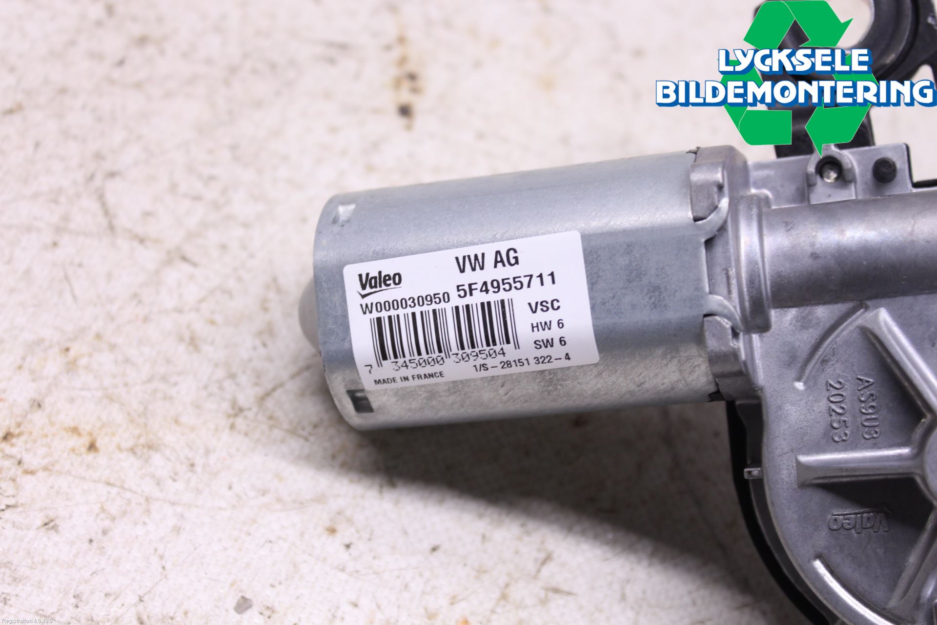 Skoda FABIA 15-21 Torkarmotor Baklucka