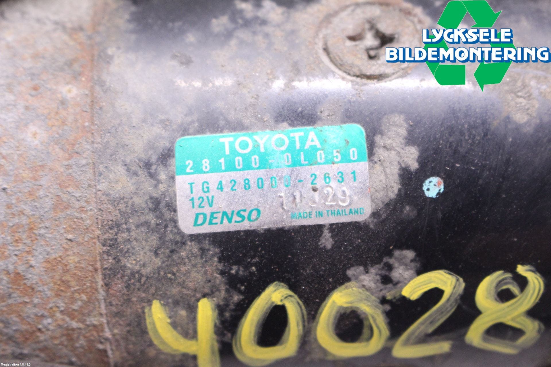 Toyota HILUX 05-16 Startmotor Diesel