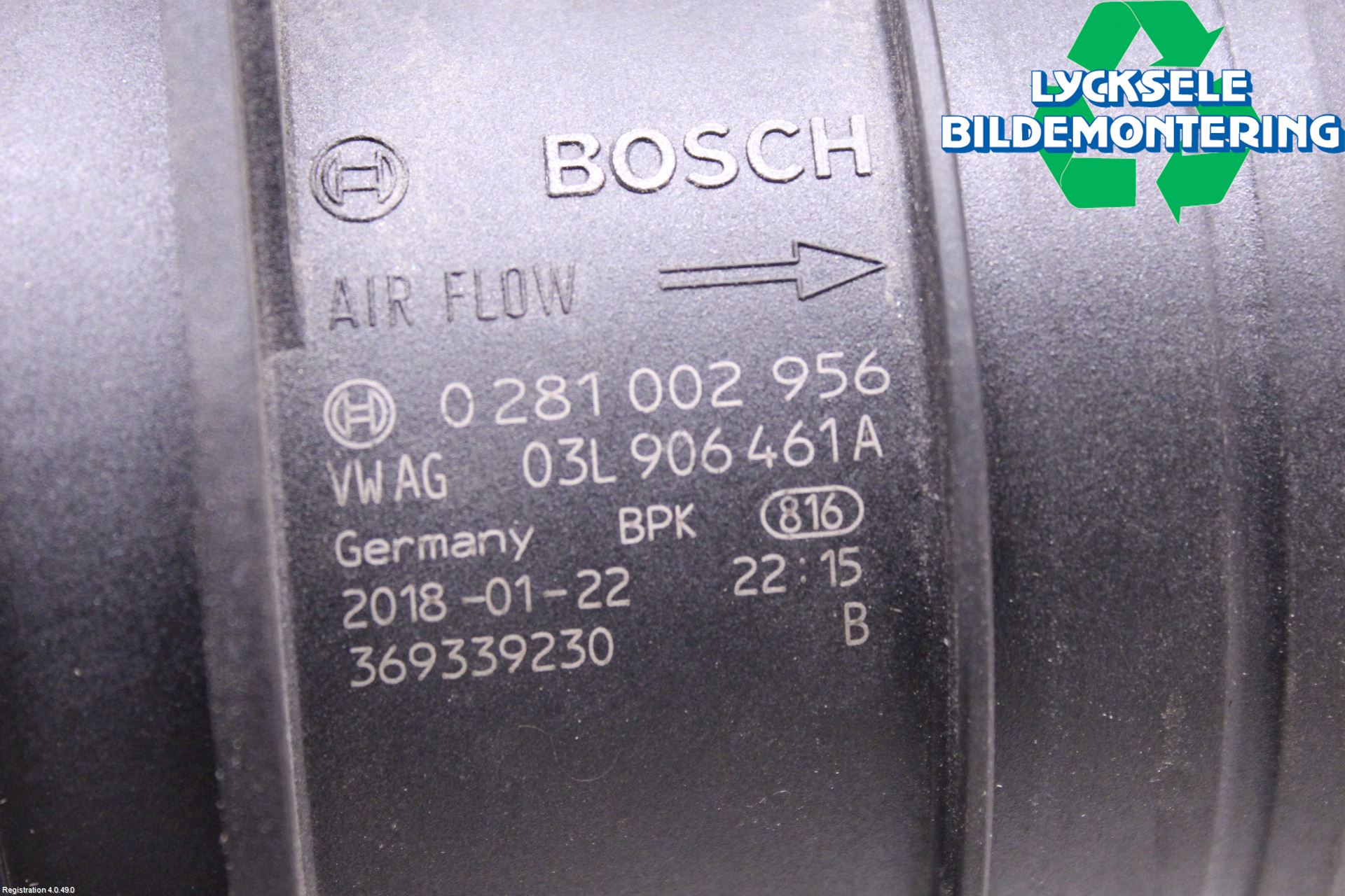Volkswagen VW TIGUAN 16-24 Injluftmassamätare