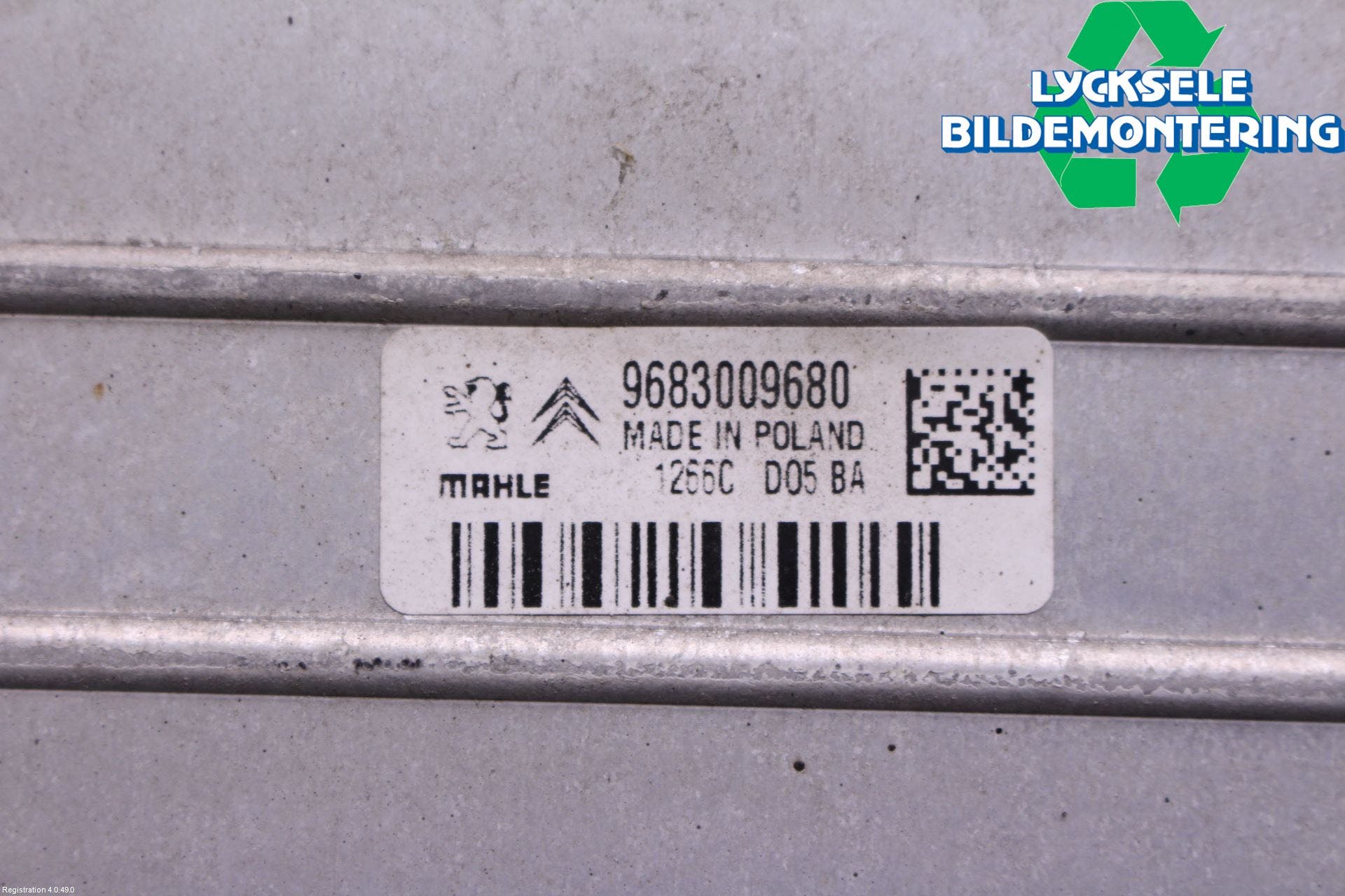 Citroen C5 08-17 Laddluft-Intercooler Kyl