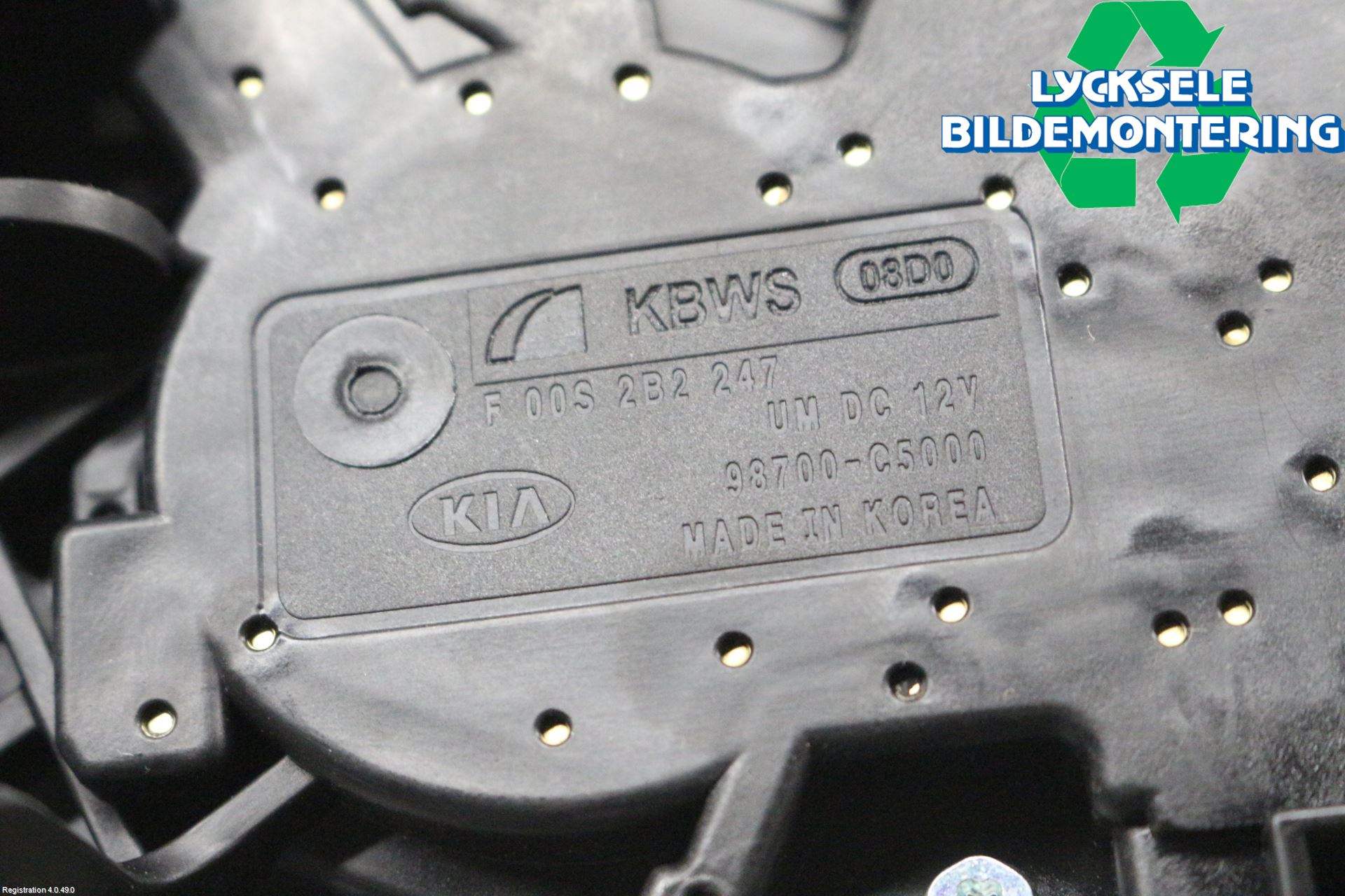 Kia SORENTO 15-20 Torkarmotor Baklucka