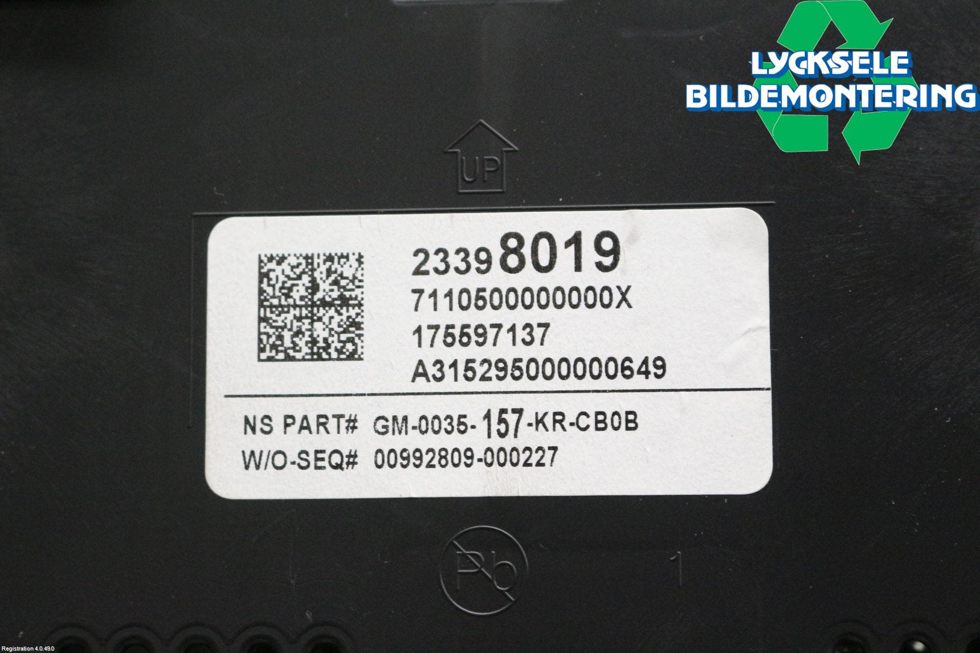 Opel INSIGNIA 09-16 Instrument Komb