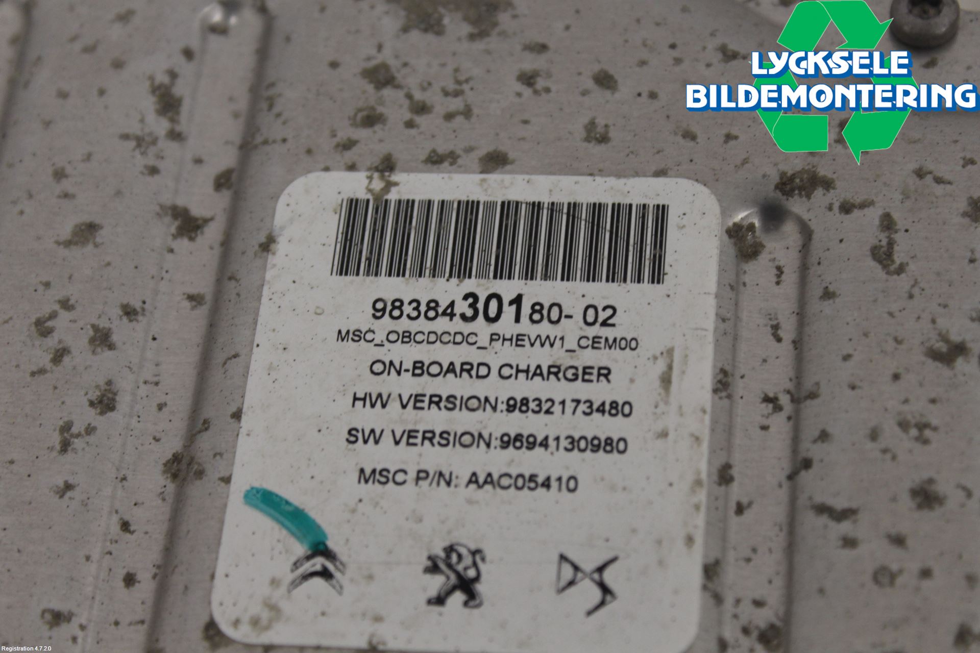 Peugeot 3008 17-24 Batteriladdare Högspänning