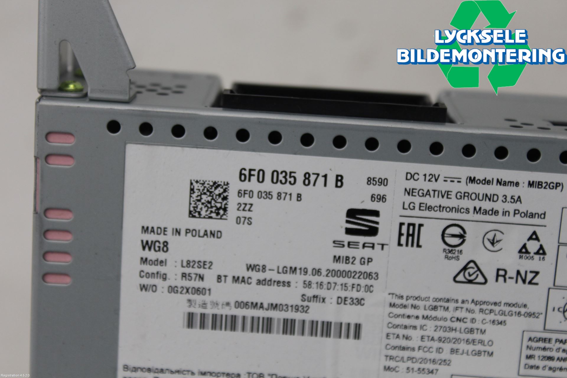 Seat ARONA Cd Radio - Multimediapanel