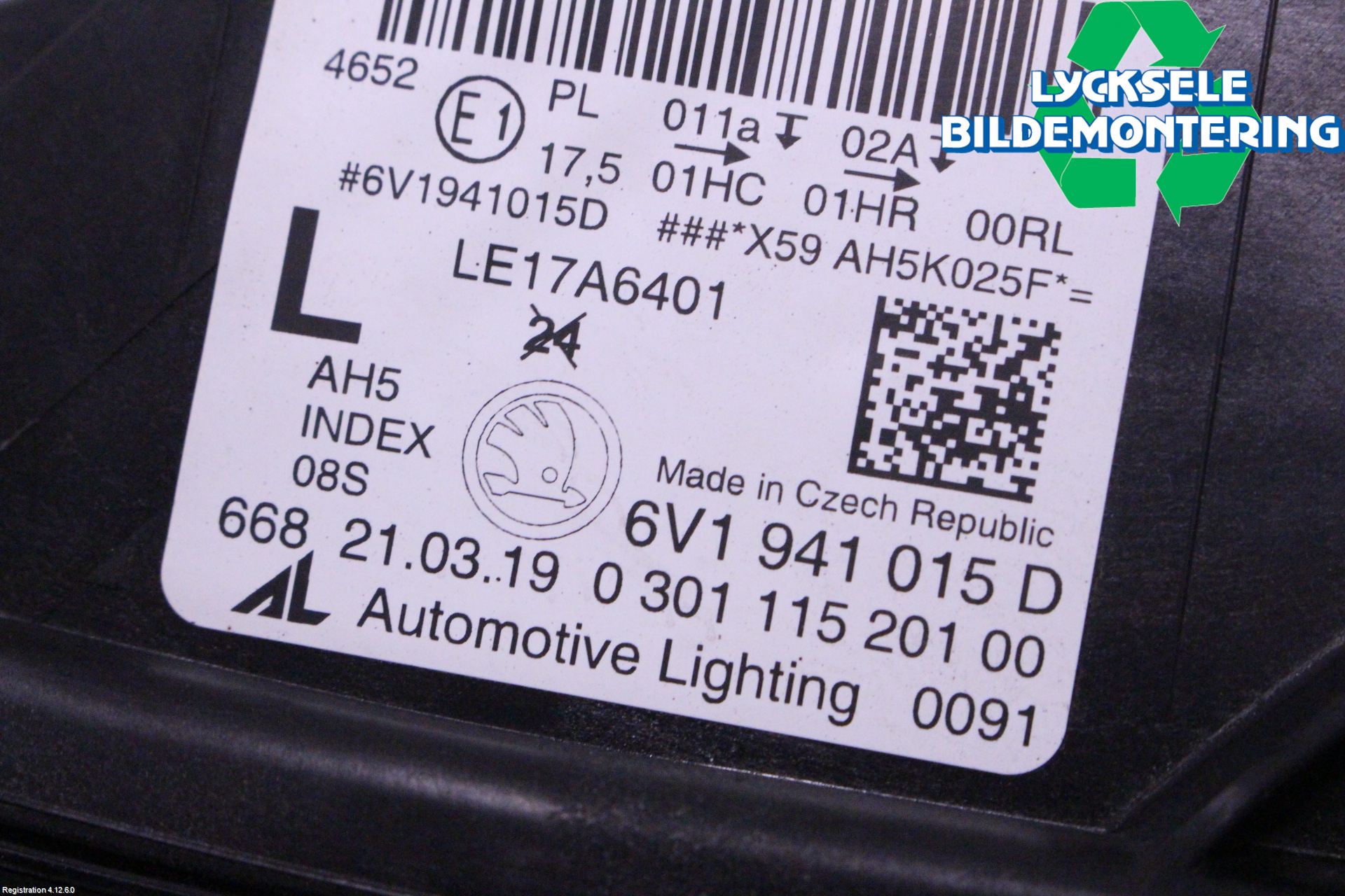 Skoda FABIA 15-21 Strålkastare Vänster