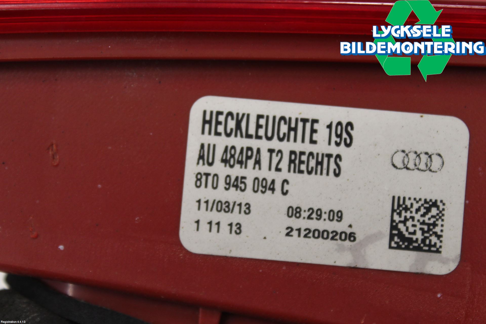 Audi A5 07-16 Bakljus Lucka Hö