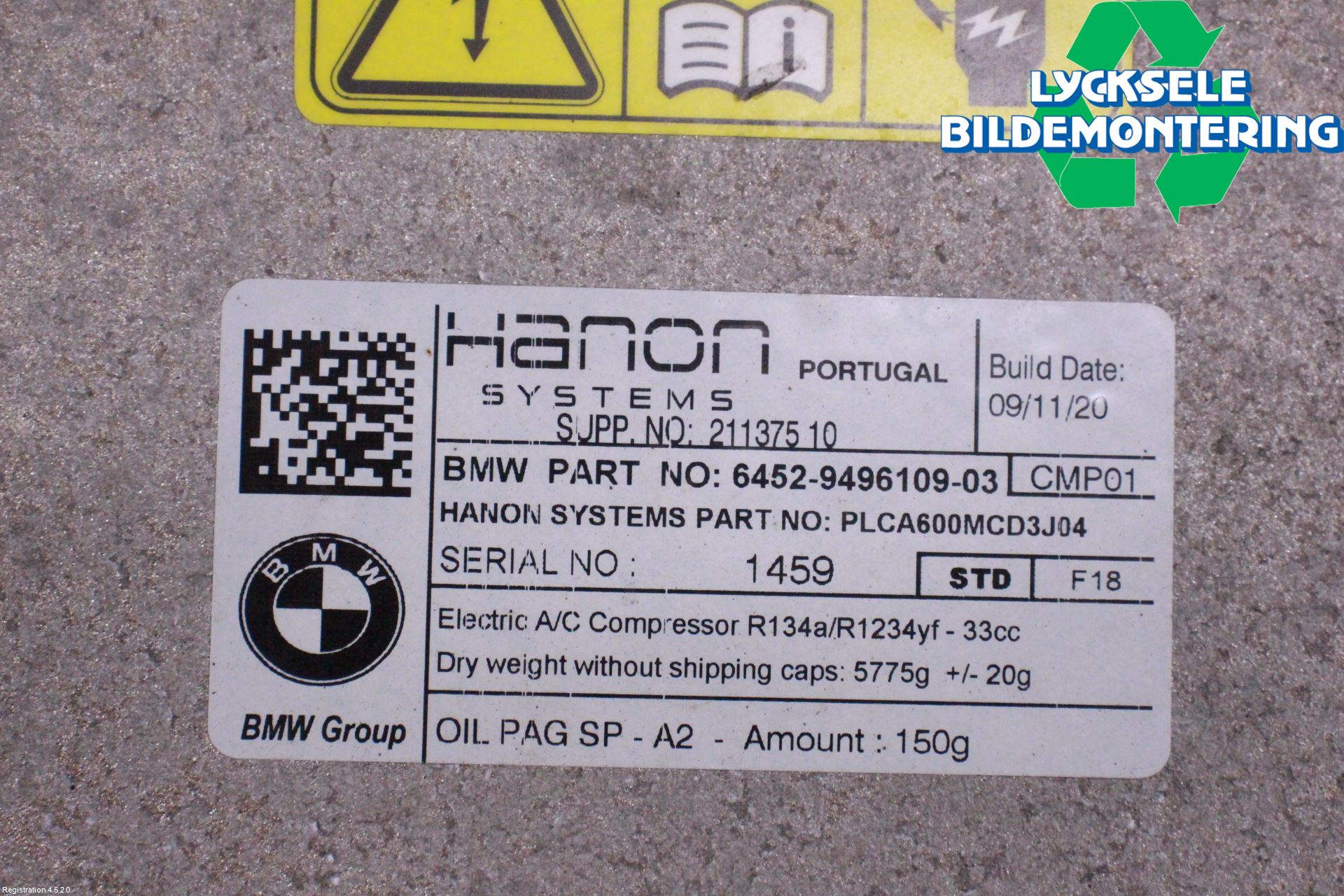 BMW 5 G30/G31/F90 17-23 Ac Kompressor