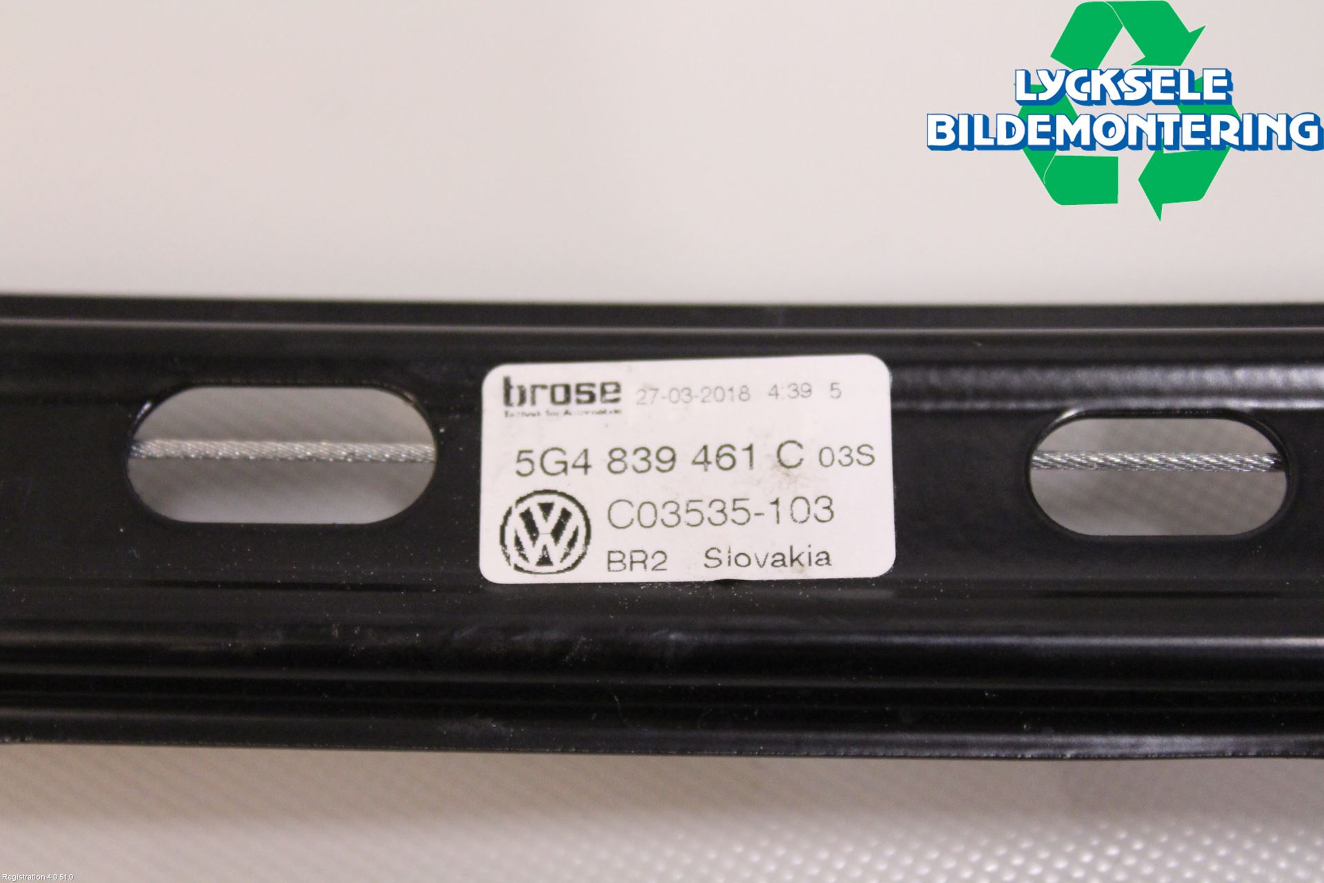 Volkswagen VW GOLF / E-GOLF VII 13-20 Fönsterhissmekanism