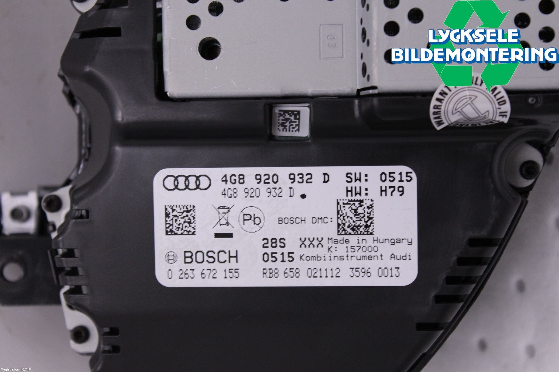 Audi A6/S6 4G 11-18 Instrument Komb