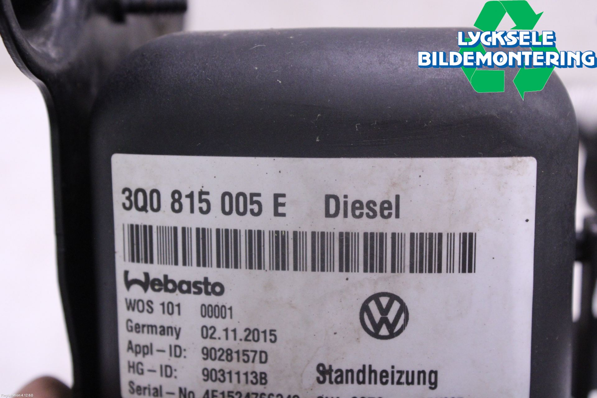 Volkswagen VW PASSAT 15-19 Dieselvärmare