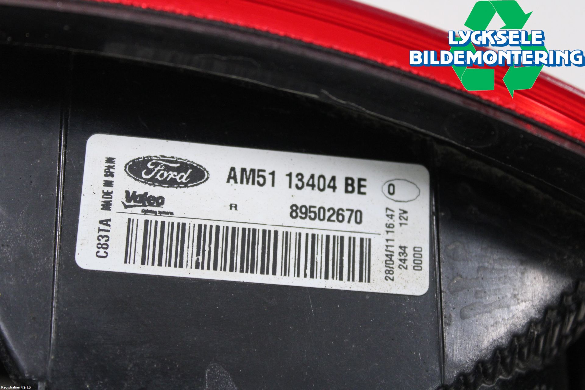 Ford C-MAX II  11-14 Bakljus Höger