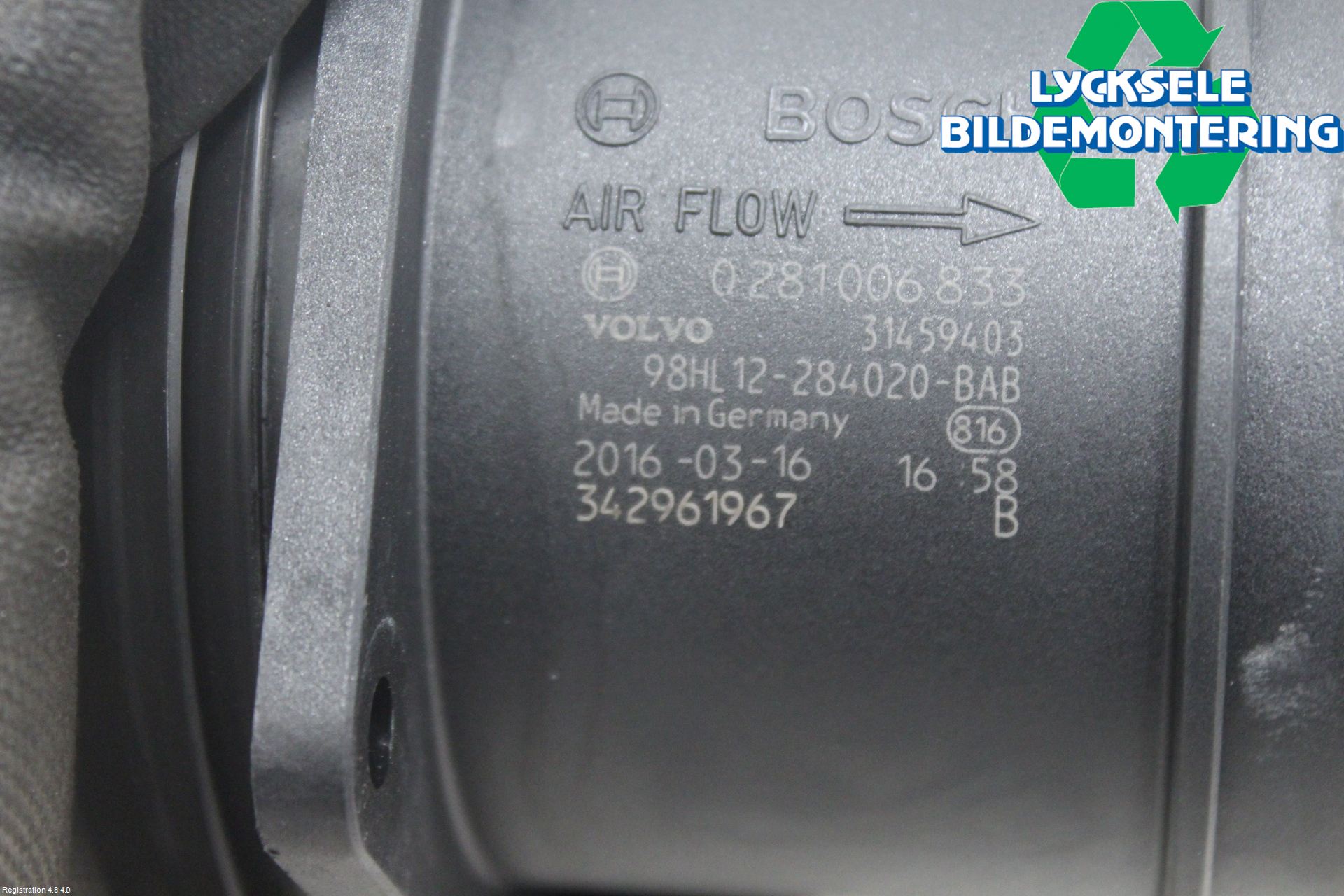 Volvo V60 14-18 Injluftmassamätare