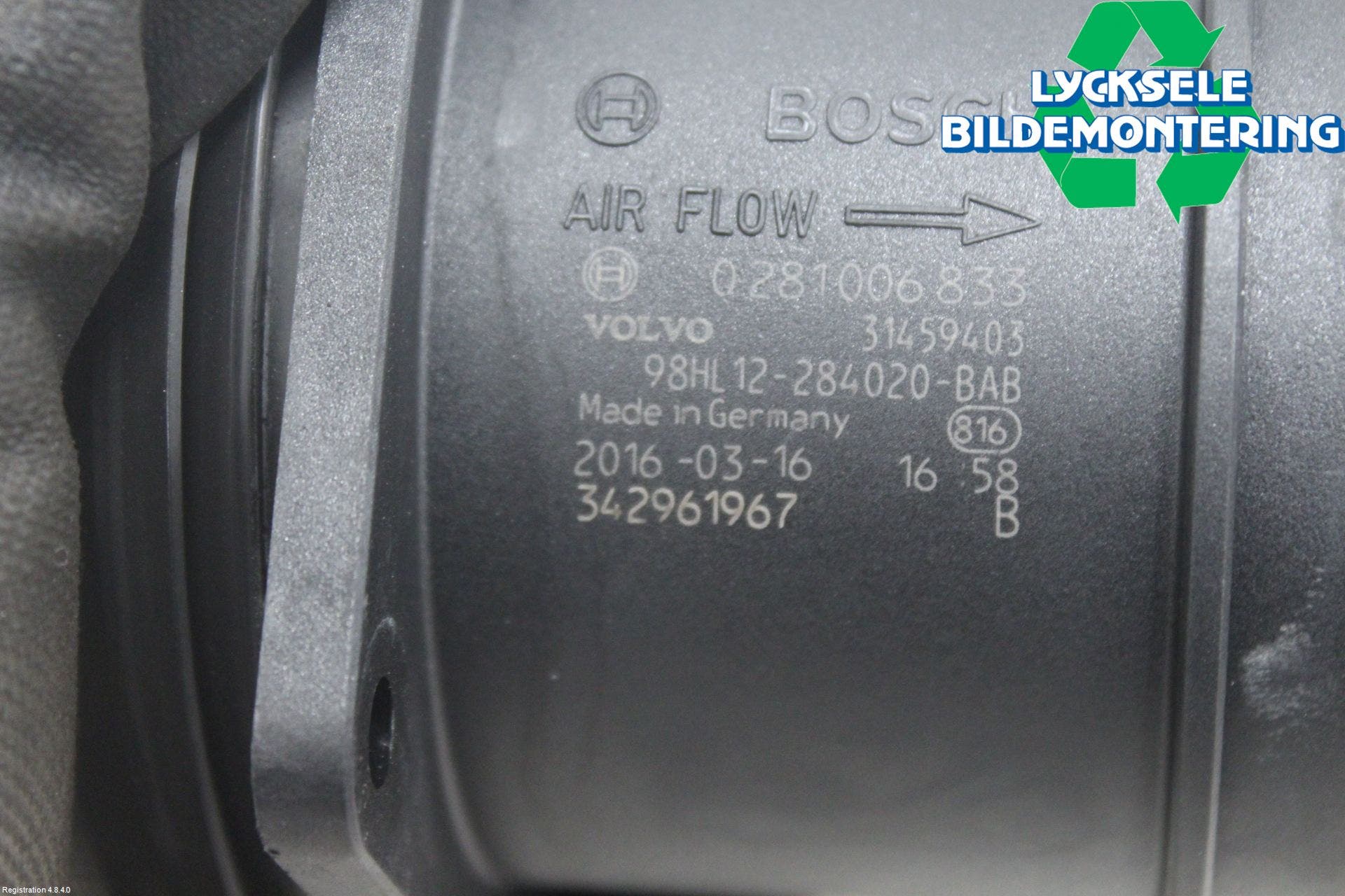 Volvo V60 14-18 Injluftmassamätare