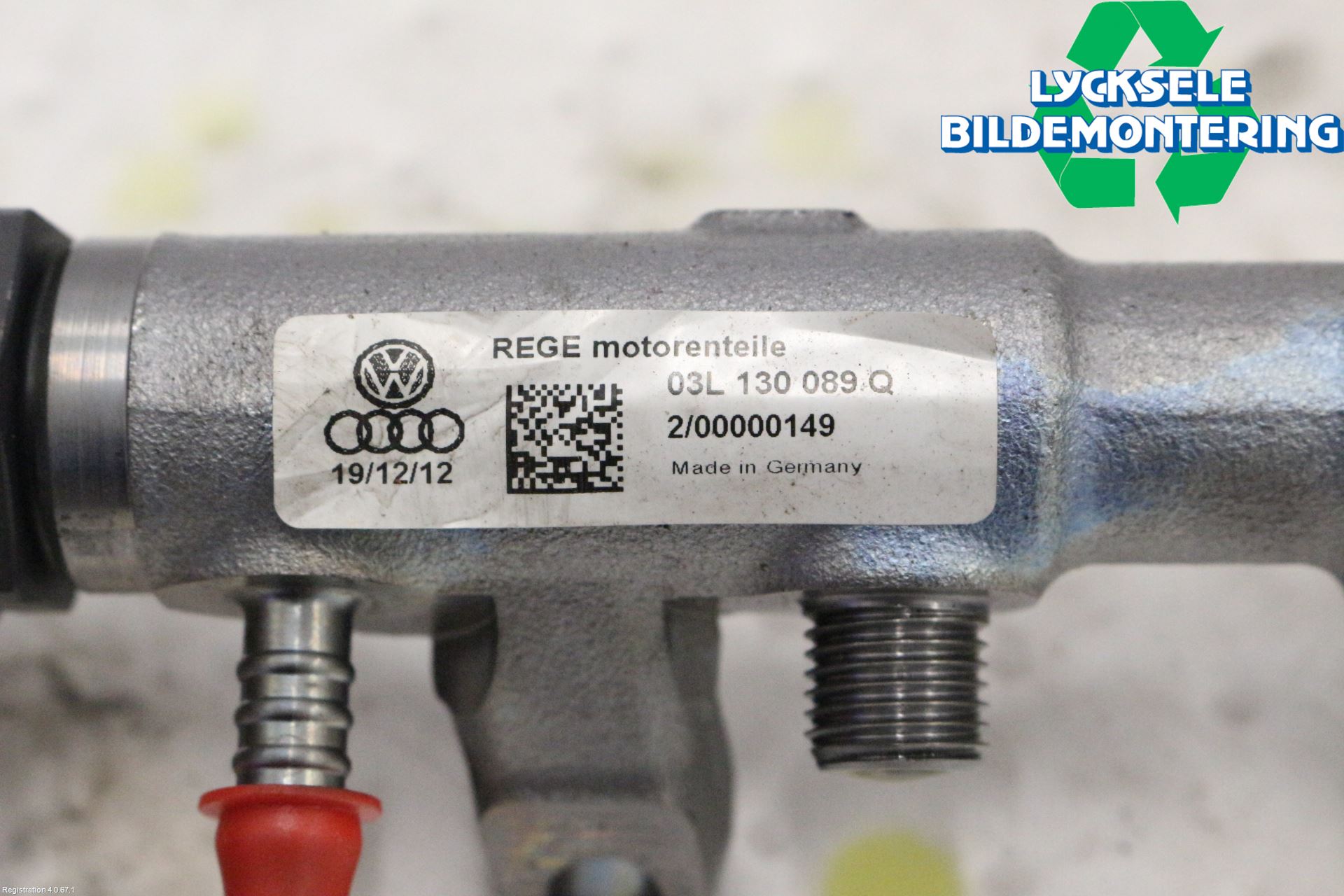 Audi A4 12-15 Inj. Fuelrail