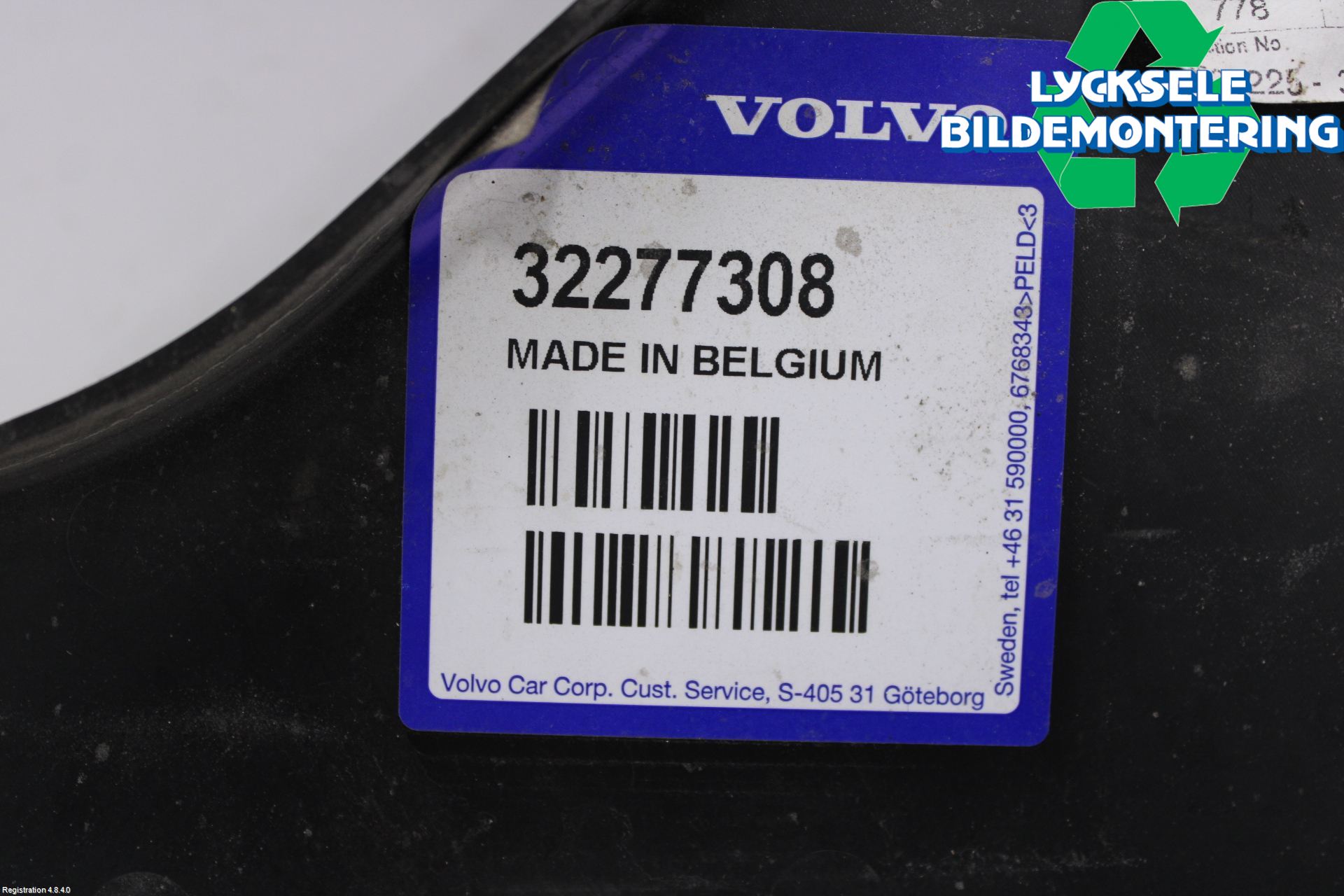 Volvo V60 19- Täckplast Front