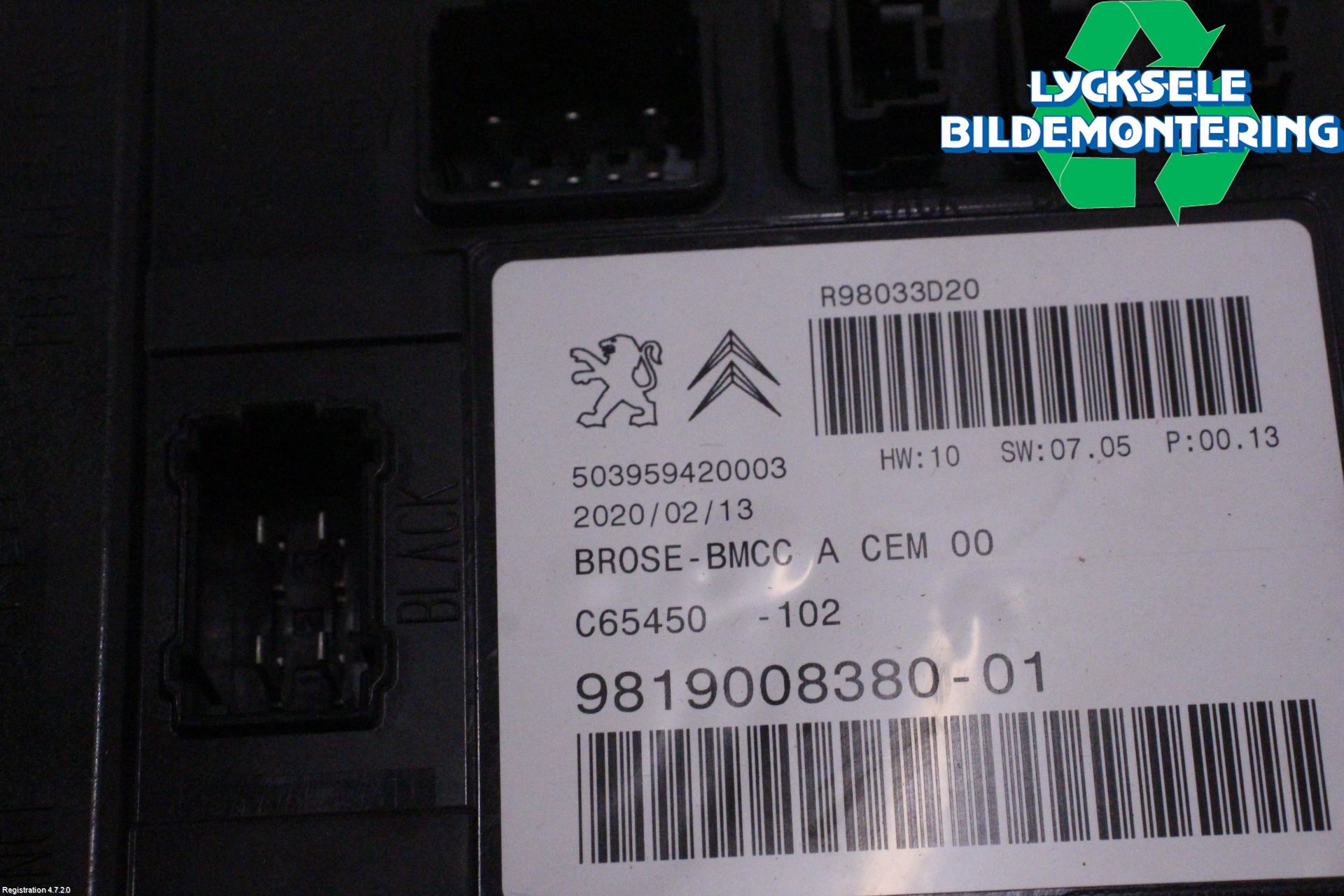 Peugeot 3008 17-24 Styrenhet Baklucka