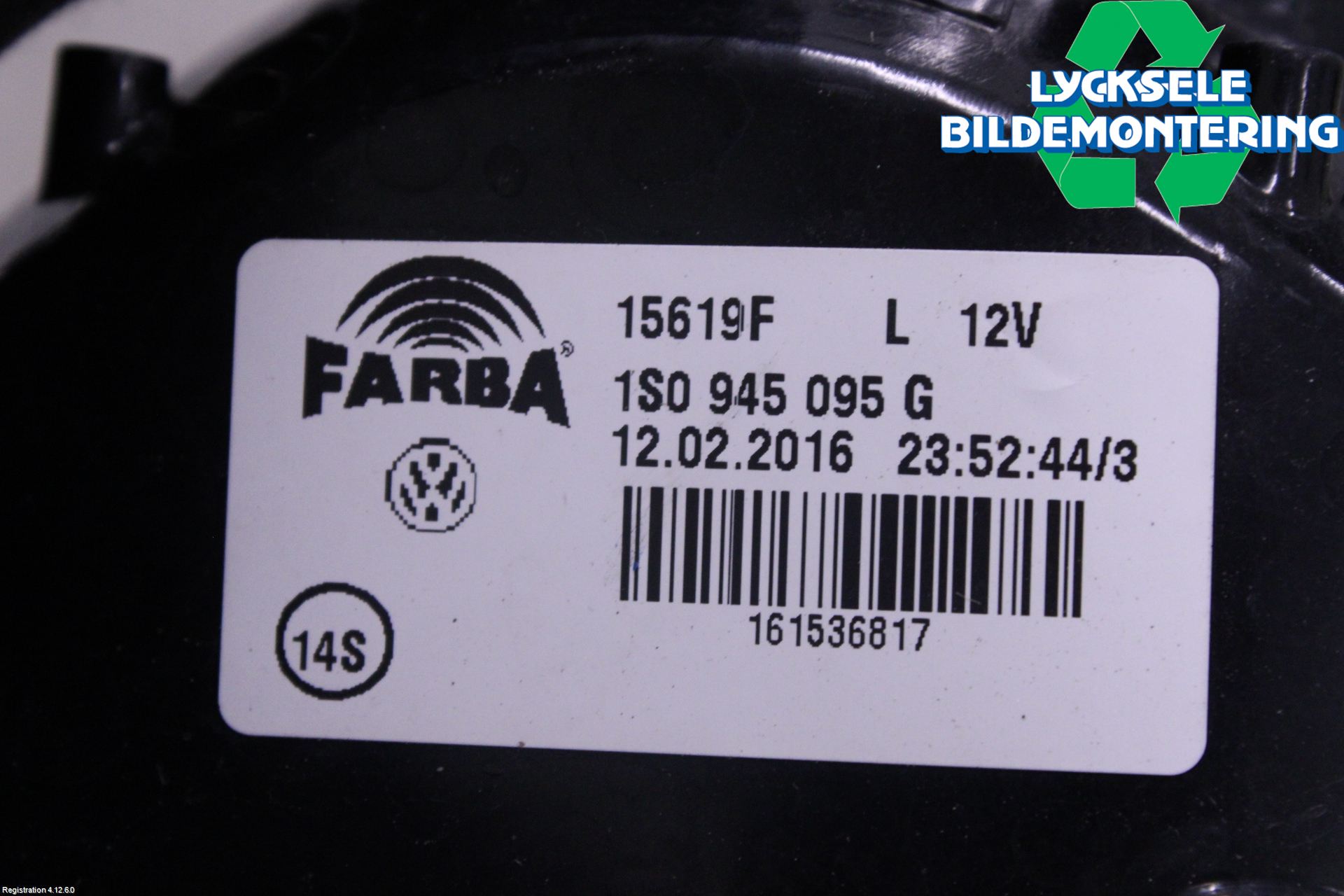 Volkswagen VW UP! / E-UP! Bakljus Vänster