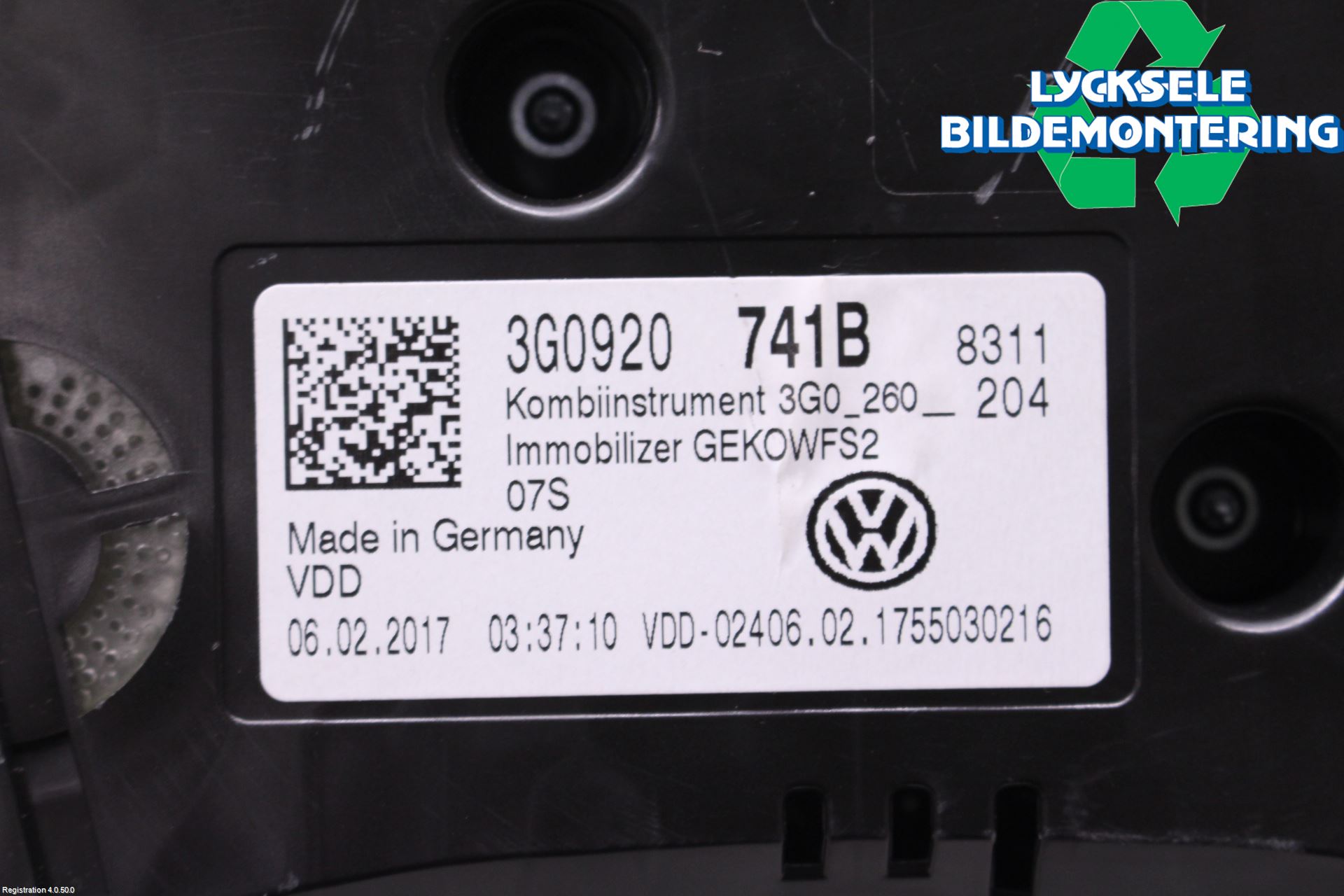 Volkswagen VW PASSAT 15-19 Instrument Komb