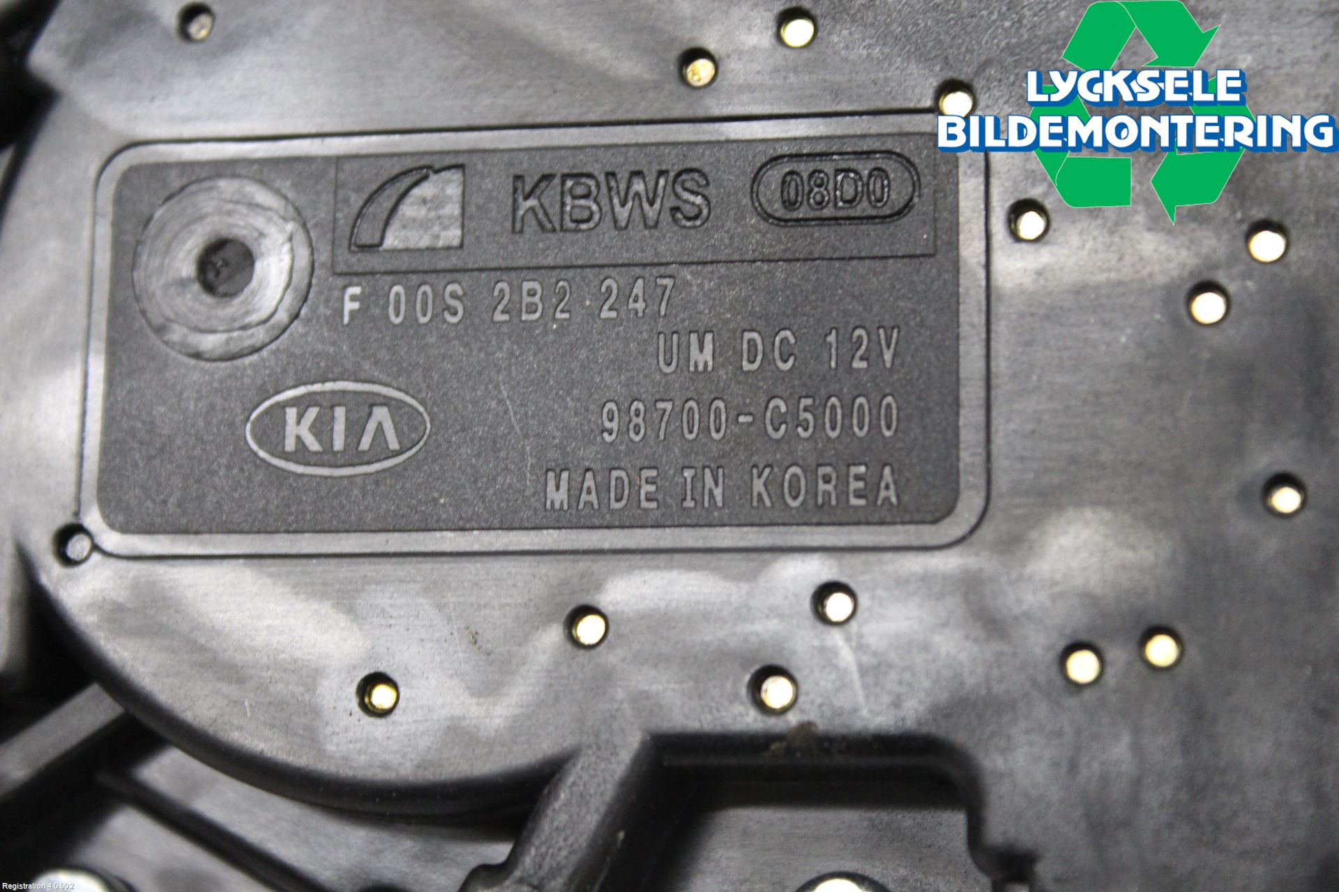 Kia SORENTO 15-20 Torkarmotor Baklucka
