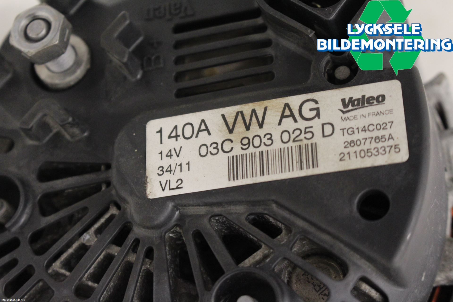 Volkswagen VW GOLF PLUS/CROSS GOLF 04-14 Generator