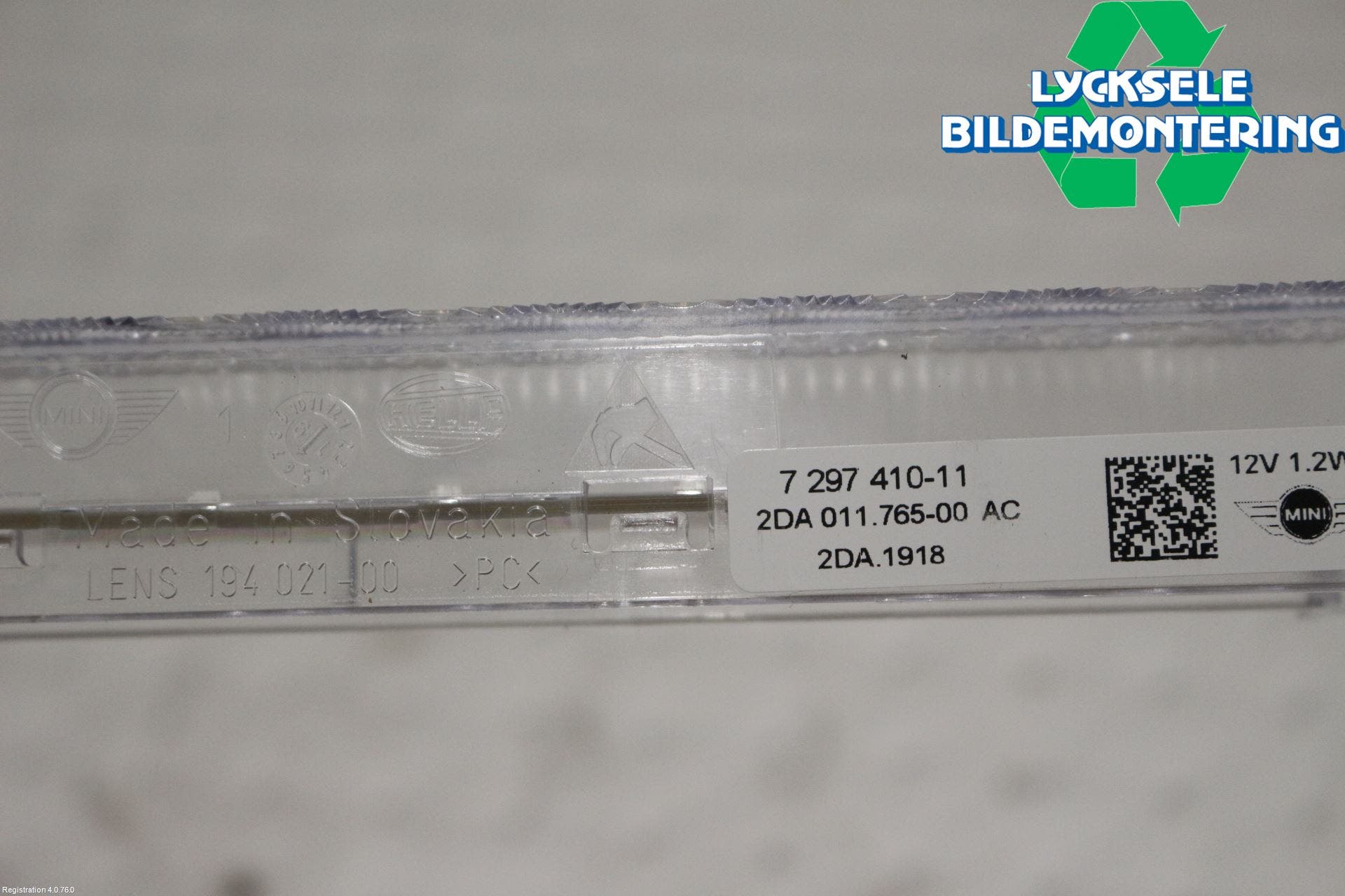 Mini ONE/COOPER 3DR F56 14-24 Bromsljus Bakruta