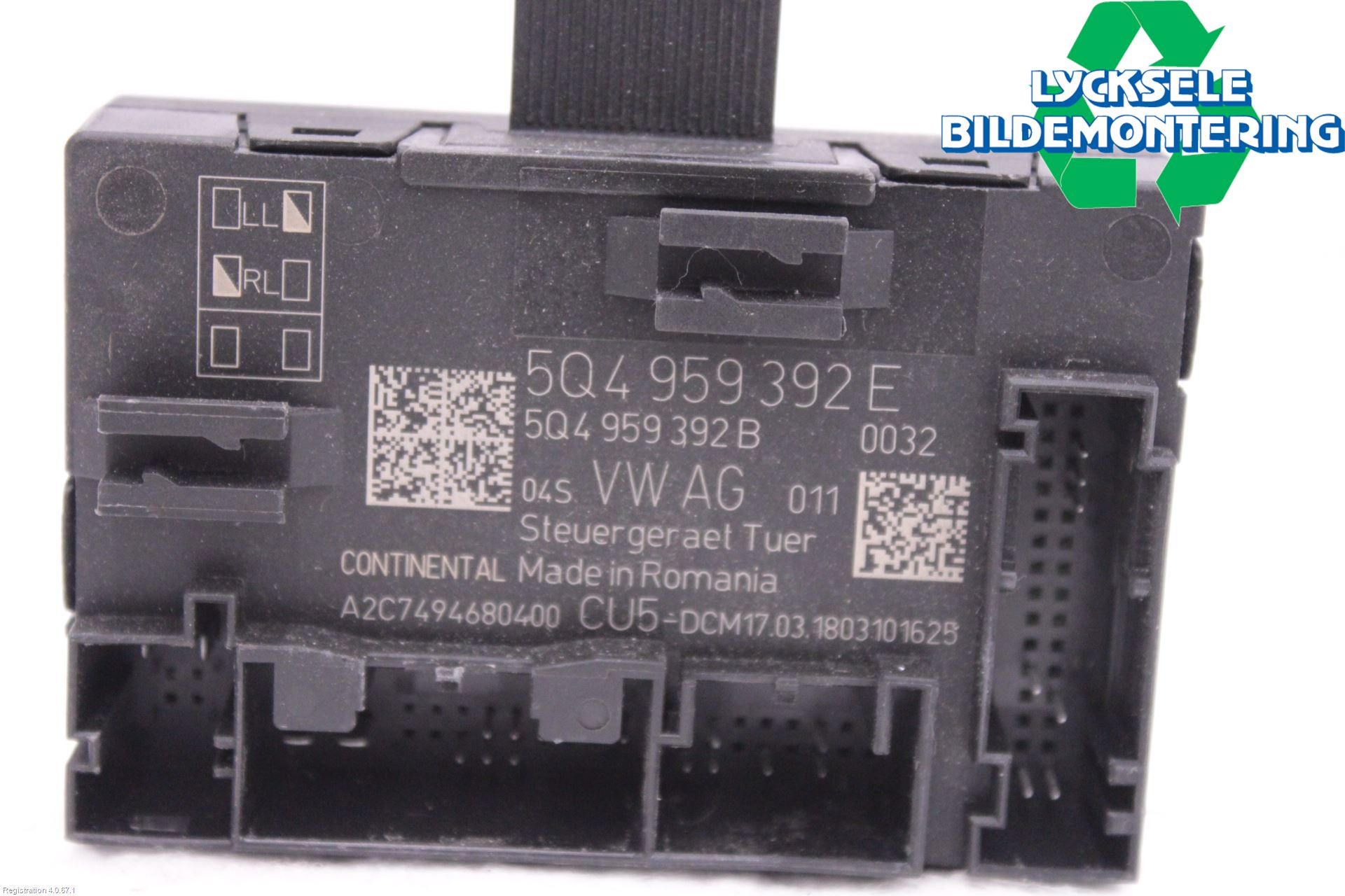 Volkswagen VW CRAFTER II / E-CRAFTER 17- Styrenhet Dörr