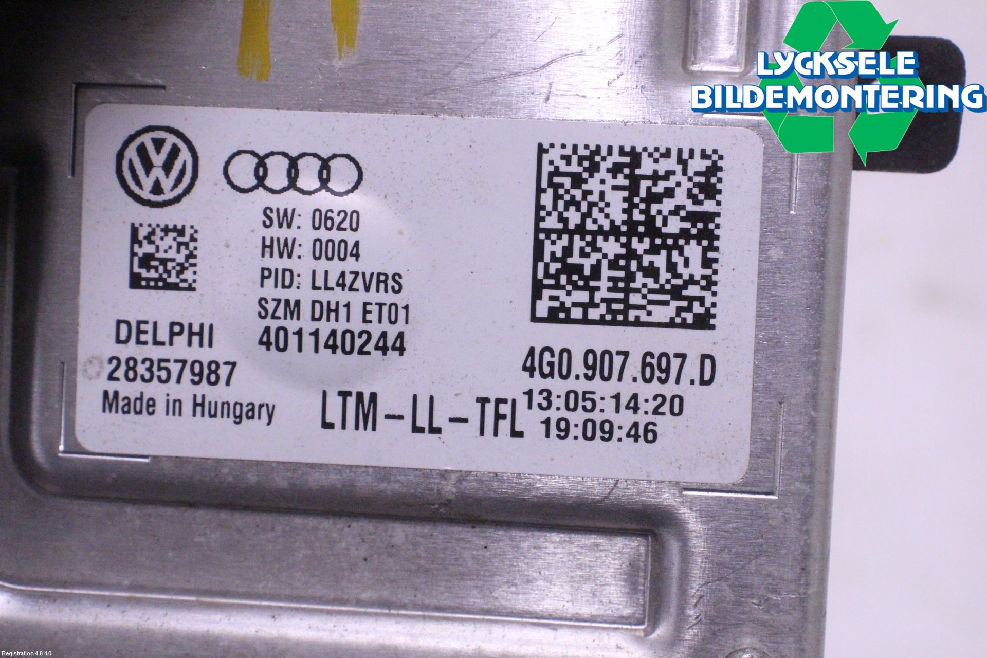 Audi A4 12-15 Styrenhet Strålkastare