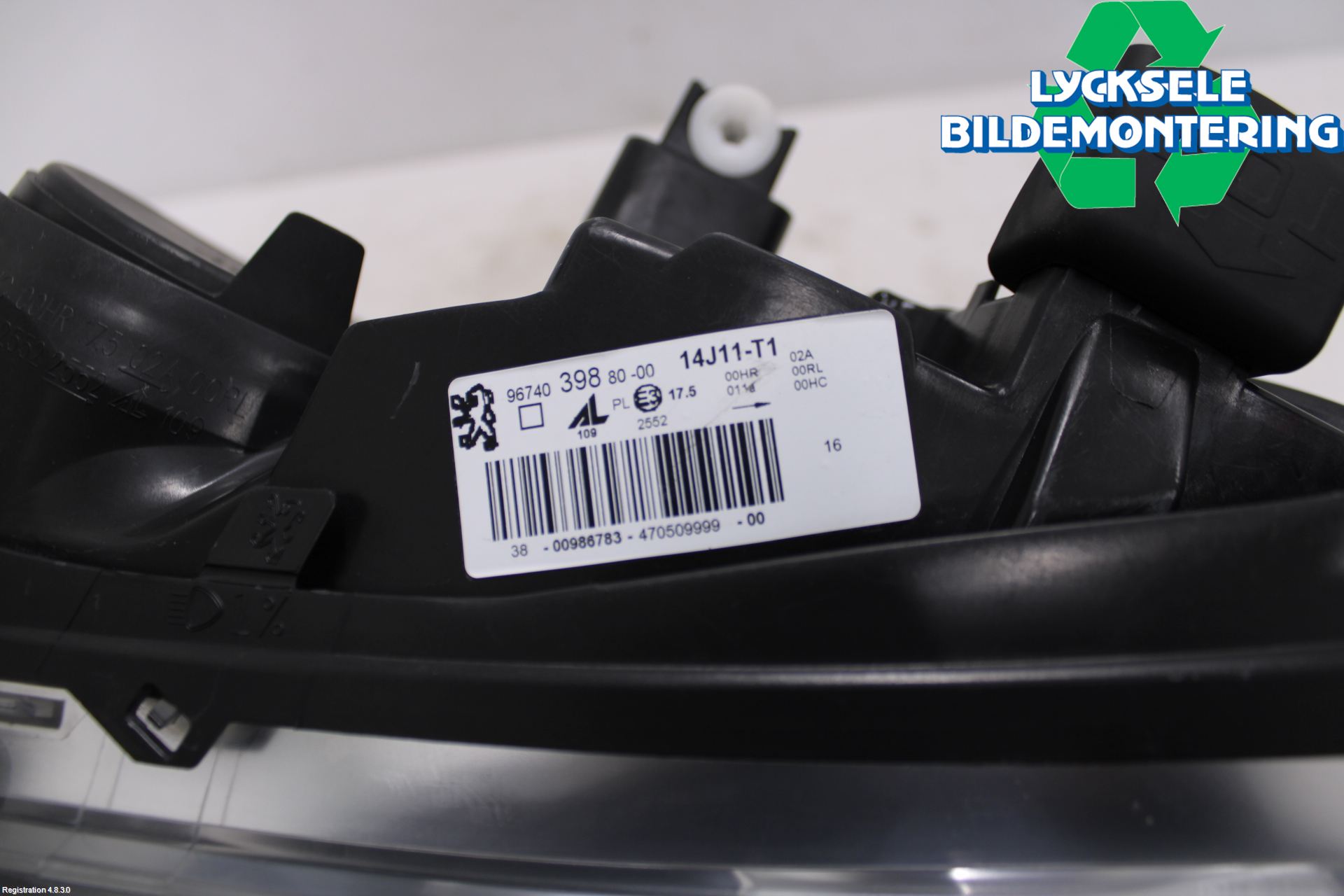 Peugeot 308 08-13 Strålkastare Vänster