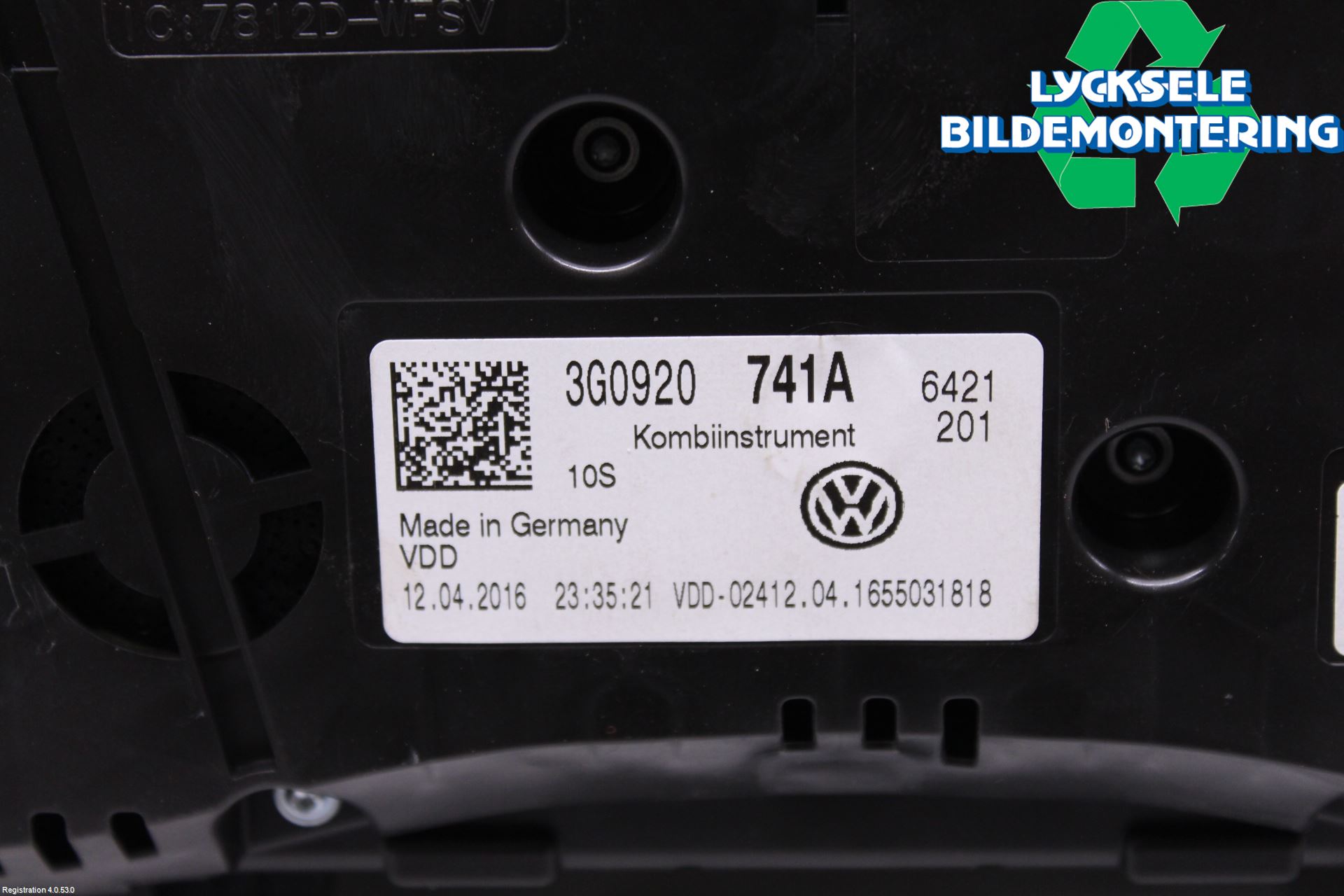 Volkswagen VW PASSAT 15-19 Instrument Komb