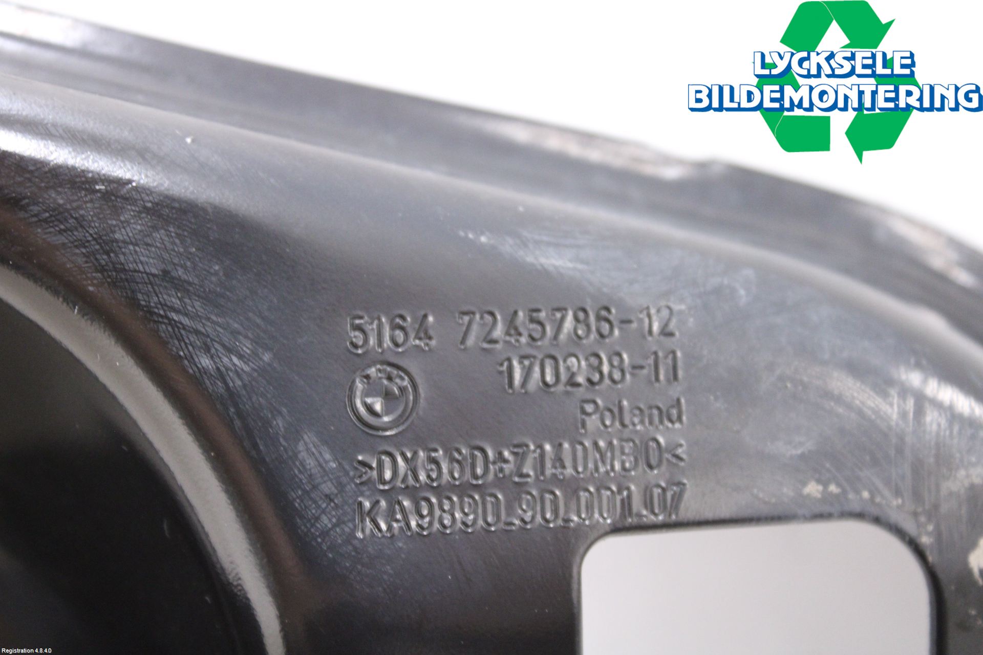 BMW 3 F30/F31/F80 12-19 Front Huvlåsplåt-Balk