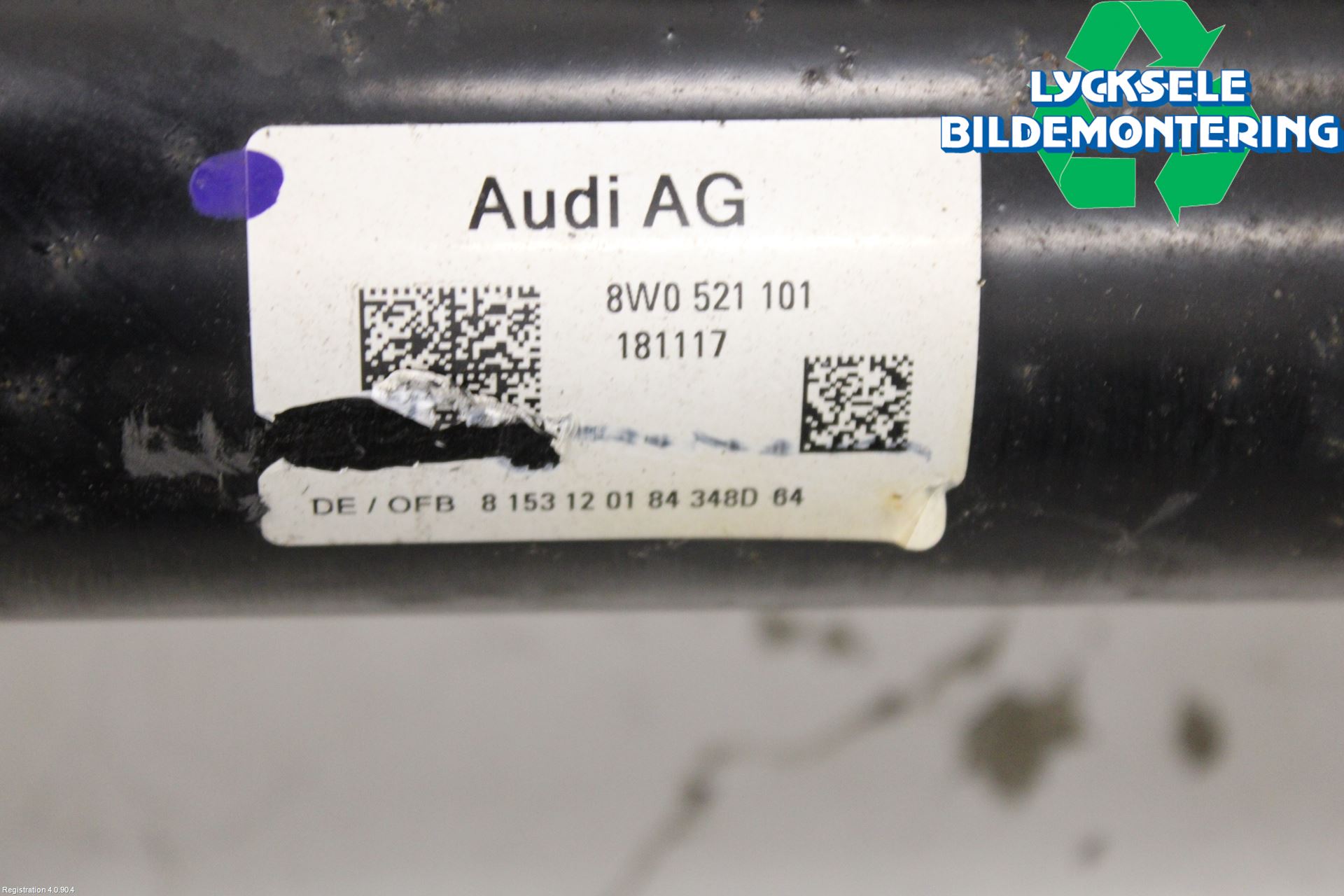 Audi A4/S4 B9 16-19 Mellanaxel Komp