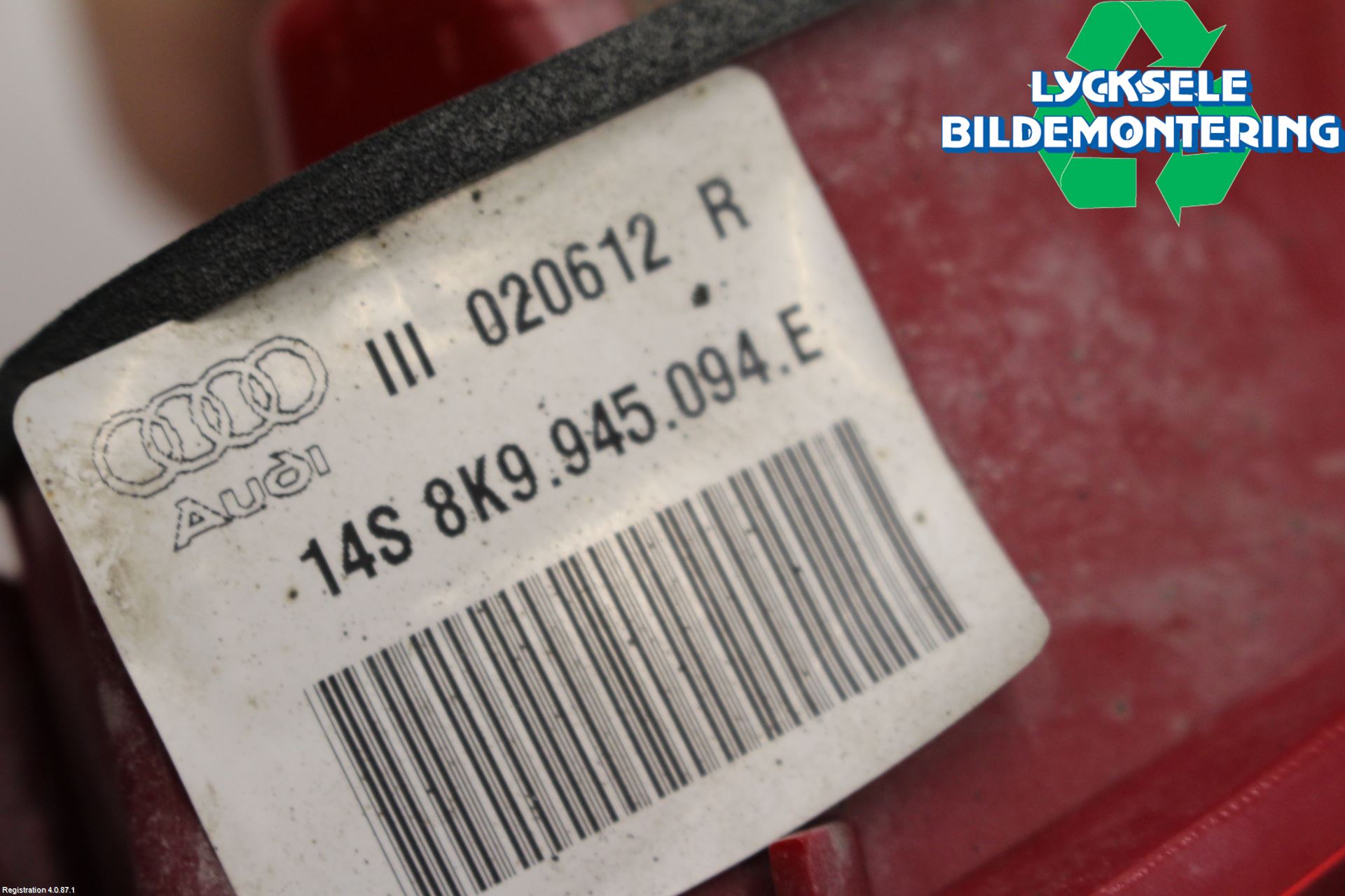 Audi A4 12-15 Bakljus Lucka Hö